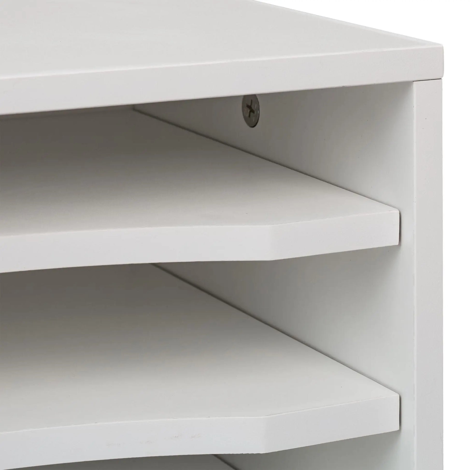 Dokumentenablage weiss 4 Fächer Weiss von Relaxdays