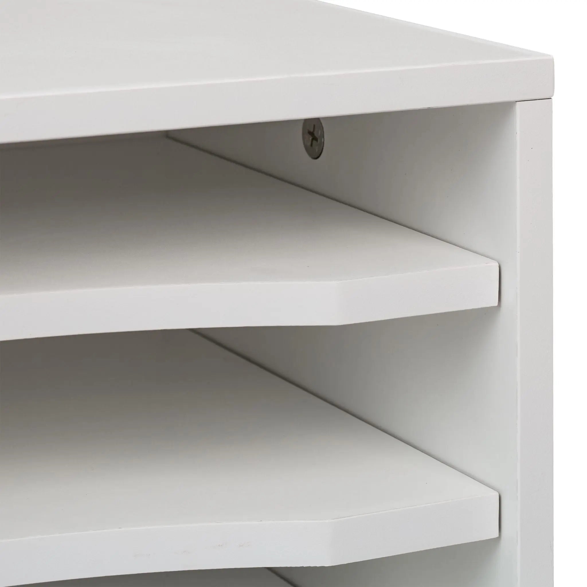 Dokumentenablage weiss 4 Fächer Weiss von Relaxdays