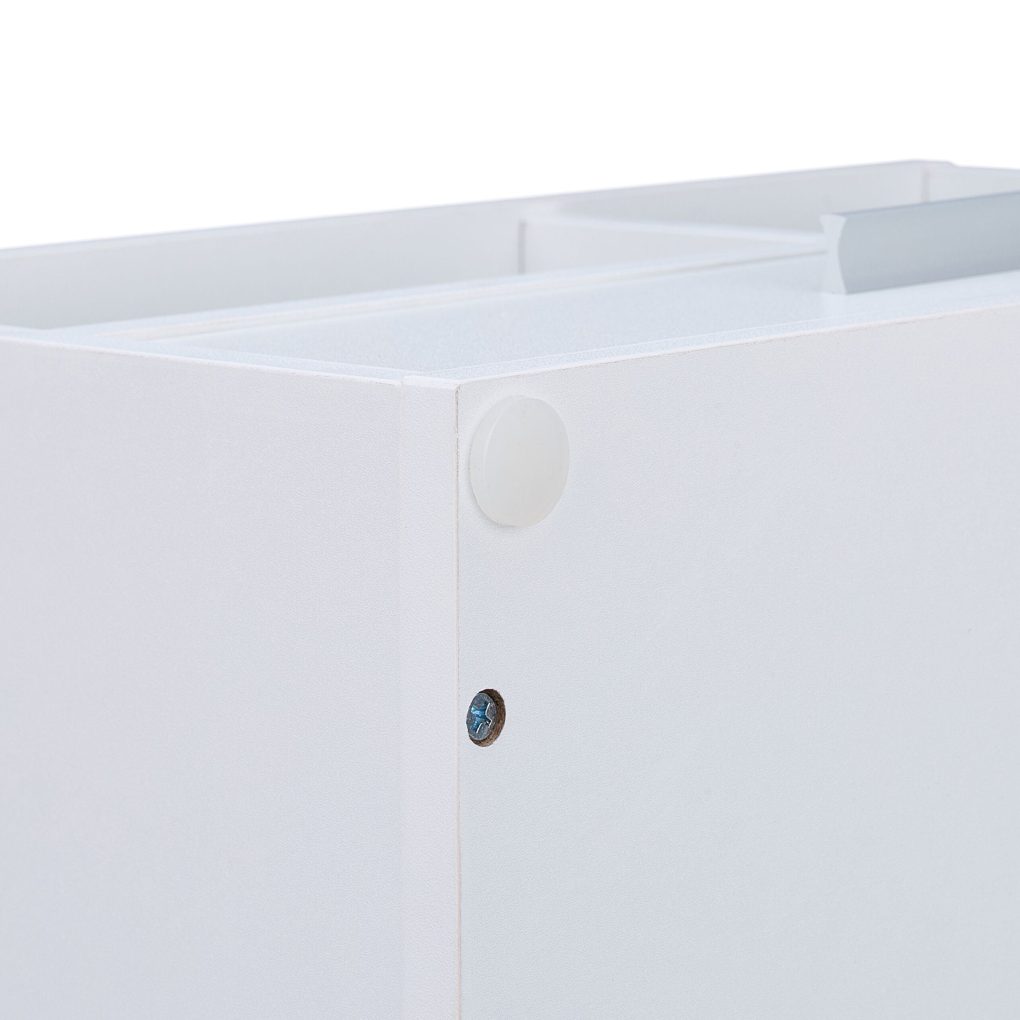Druckerständer mit Schublade Weiss-Silber von Relaxdays