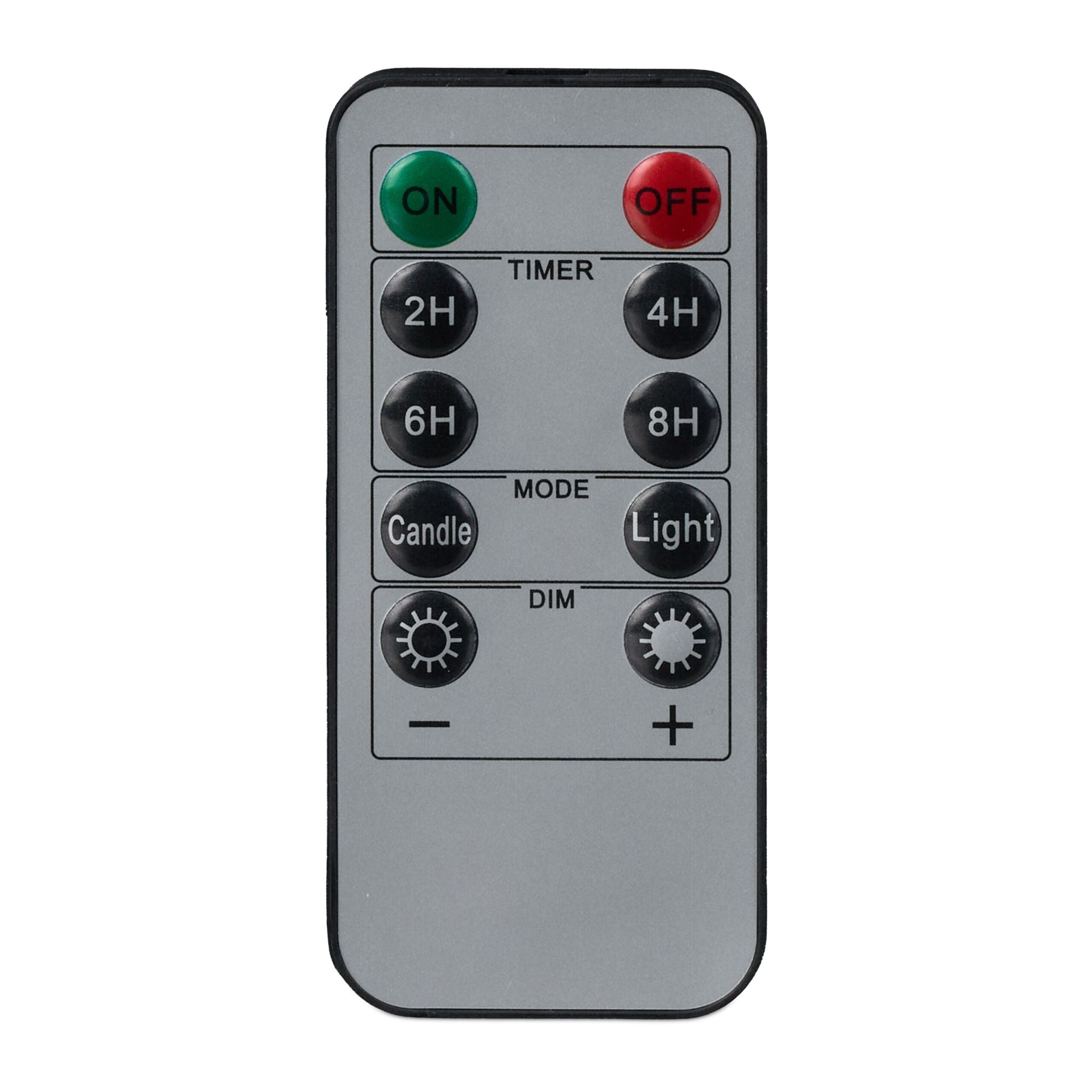 LED Stabkerzen mit Timer 6er-Set Weiss von Relaxdays