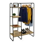 Garderobe mit Regal Hellbraun-Schwarz von Relaxdays