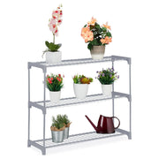 Blumenregal Metall 3 Ebenen Grau von Relaxdays