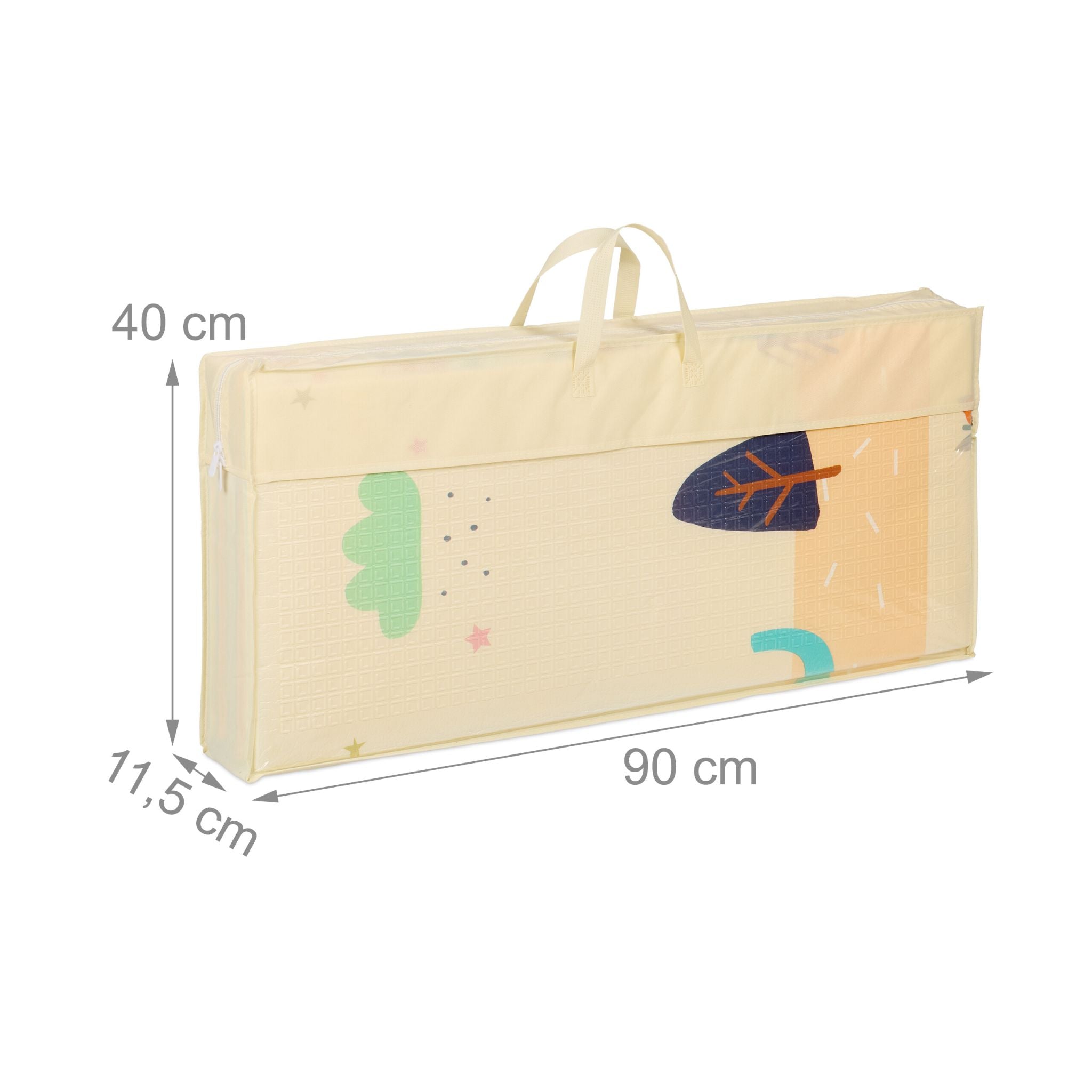 Faltbare Spielmatte Tiere und Strasse Weiss-Blau-Orange von Relaxdays