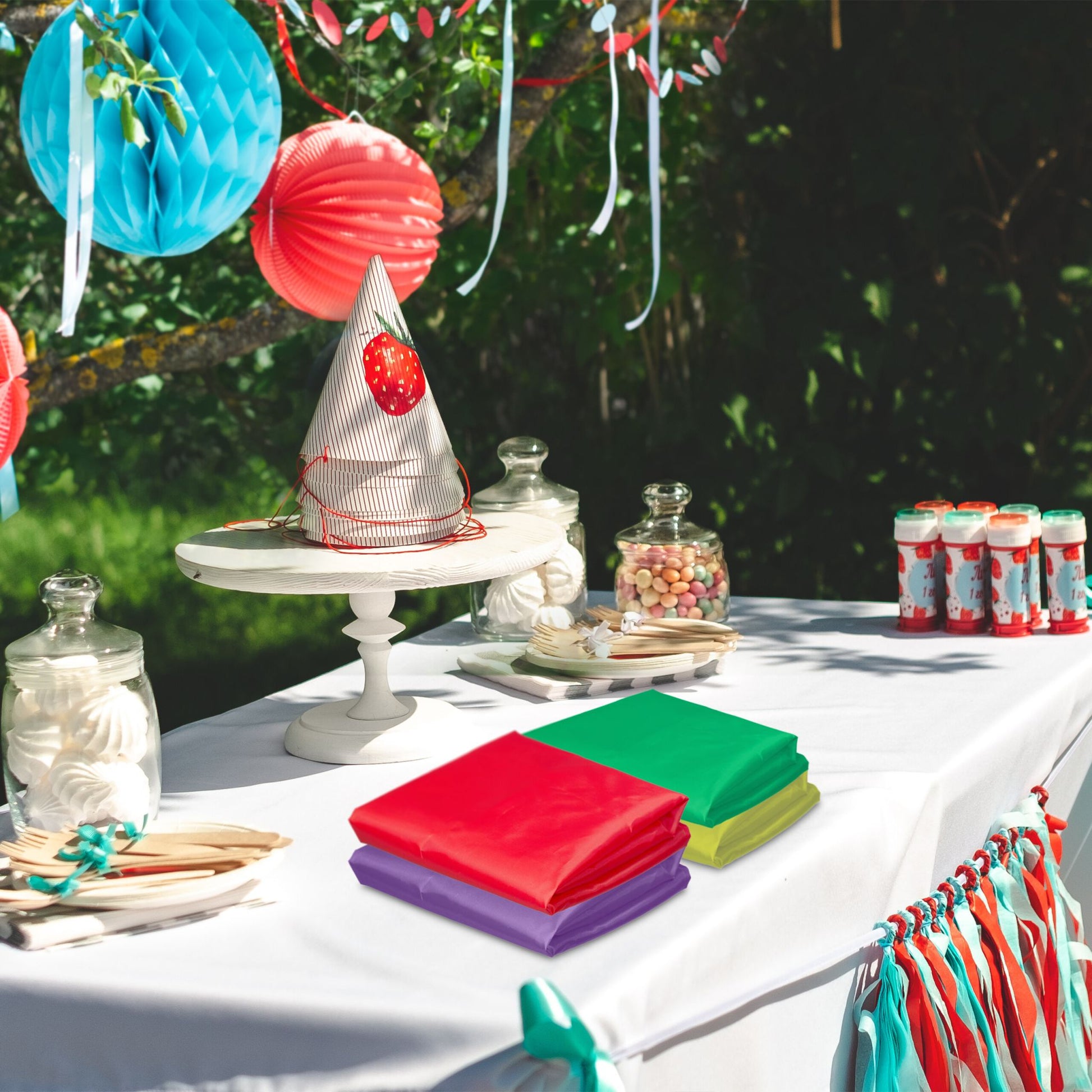 Hüpfsäcke für Kinder 4er-Set Grün-Lila-Rot von Relaxdays