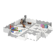 Puzzlematte Symbole Weiss-Grau von Relaxdays