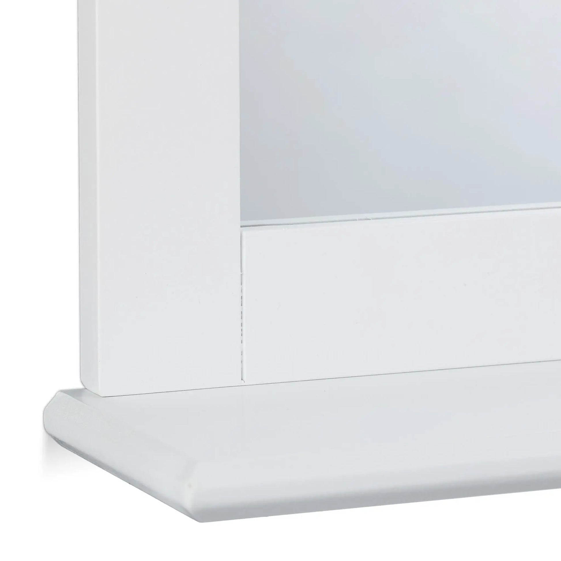 Badezimmerspiegel mit Ablage MDF Weiss von Relaxdays