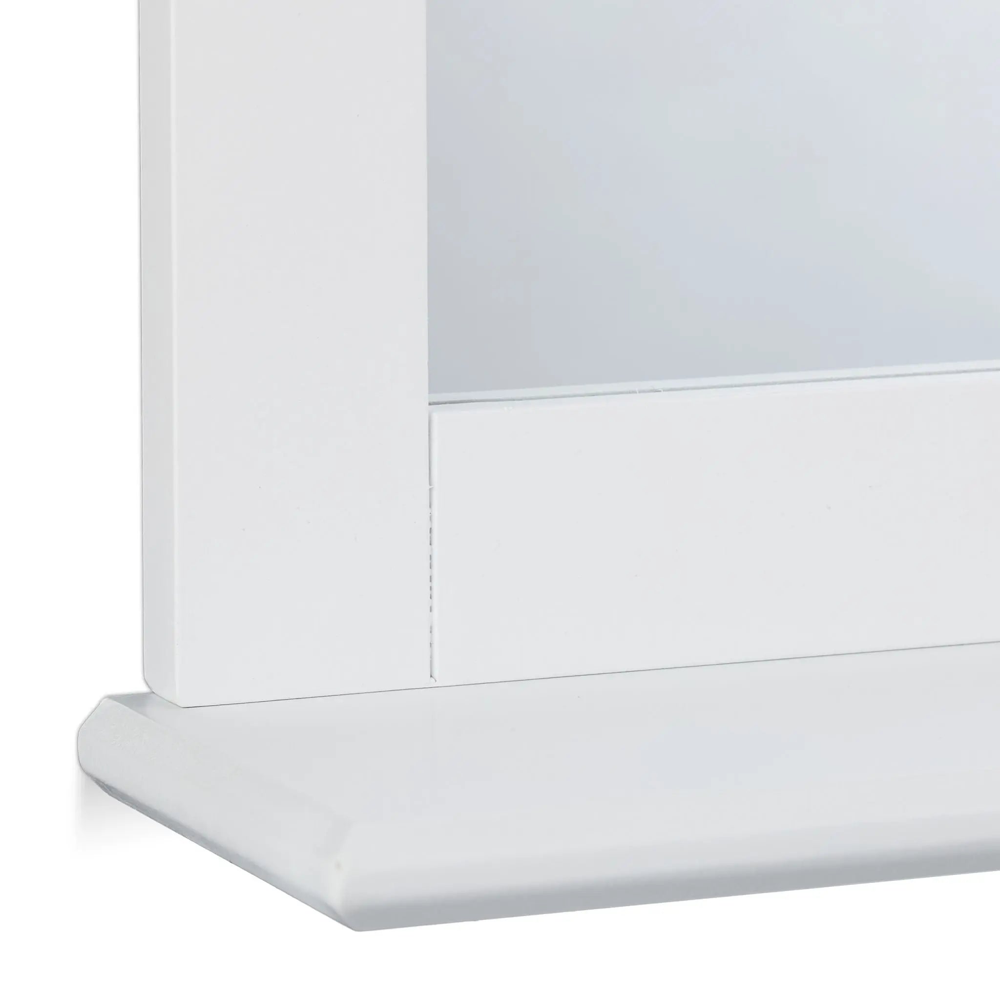 Badezimmerspiegel mit Ablage MDF Weiss von Relaxdays