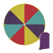 Schwungtuch 350cm Blau-Gelb-Rot von Relaxdays