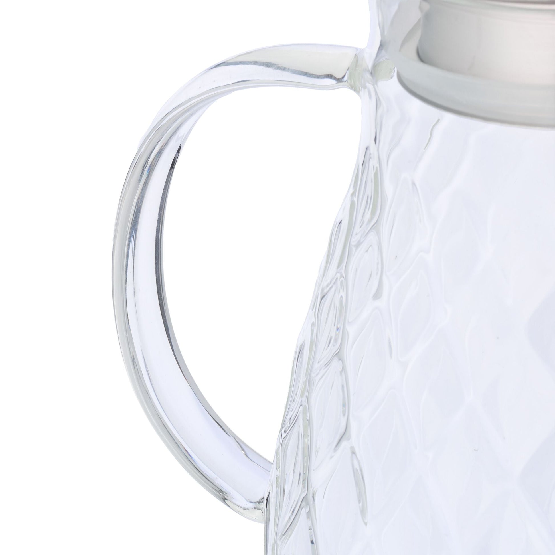 Glaskaraffe mit Deckel 2L Silber-Transparent von Relaxdays