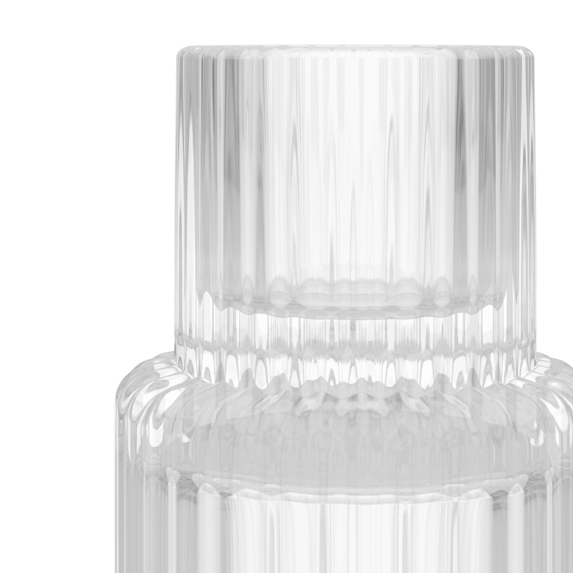 Kerzenständer geriffelt 20er-Set Transparent von Relaxdays