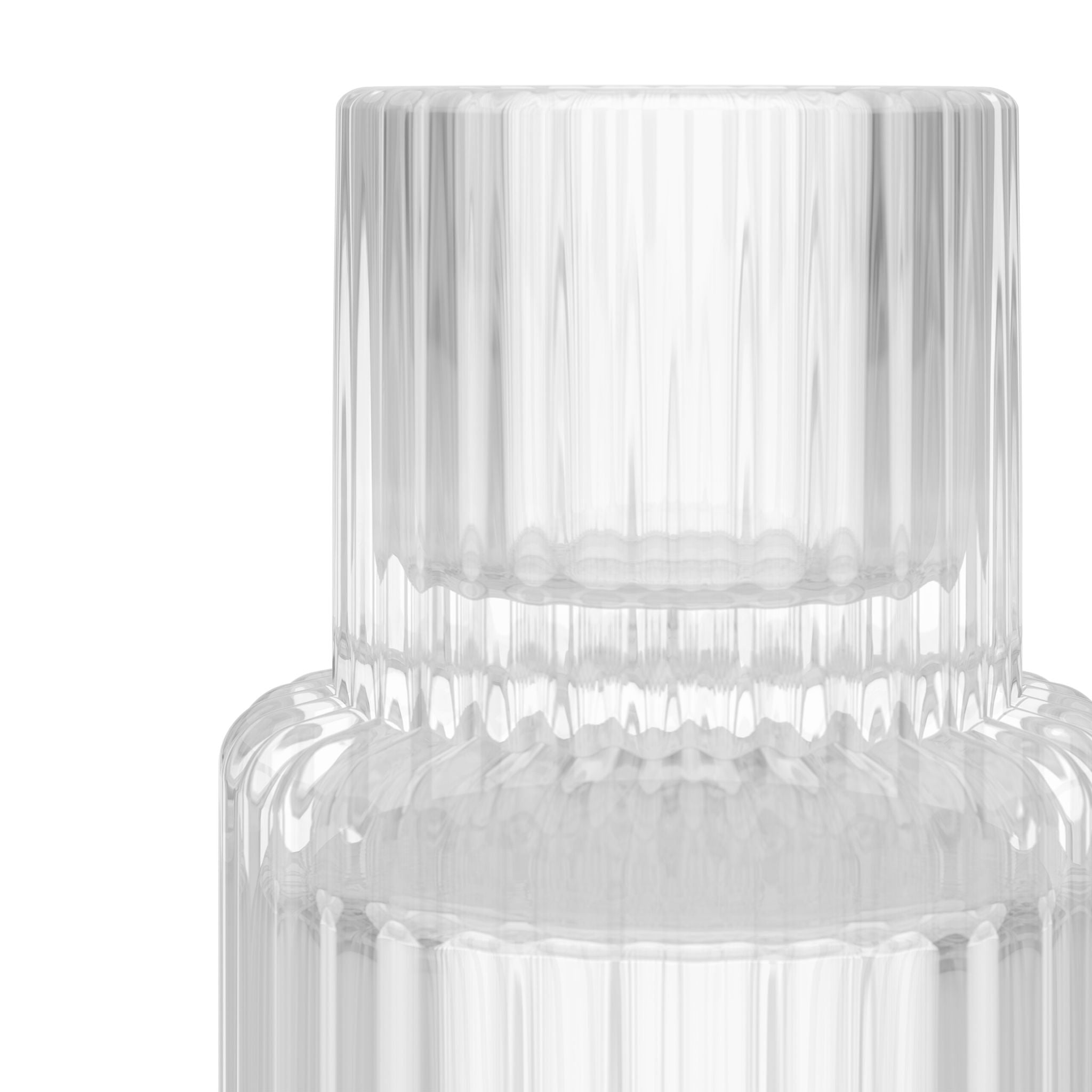 Kerzenständer geriffelt 20er-Set Transparent von Relaxdays