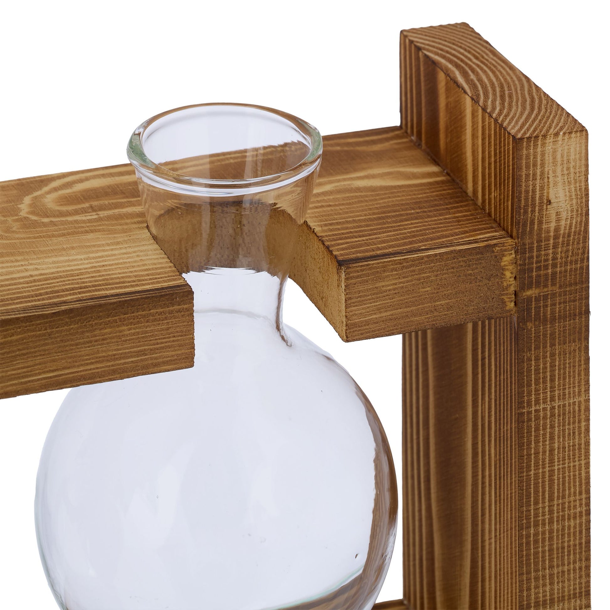 Reagenzglas Vase mit Ständer Braun-Transparent von Relaxdays