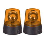 Rundumleuchte 2er-Set Orange-Schwarz von Relaxdays