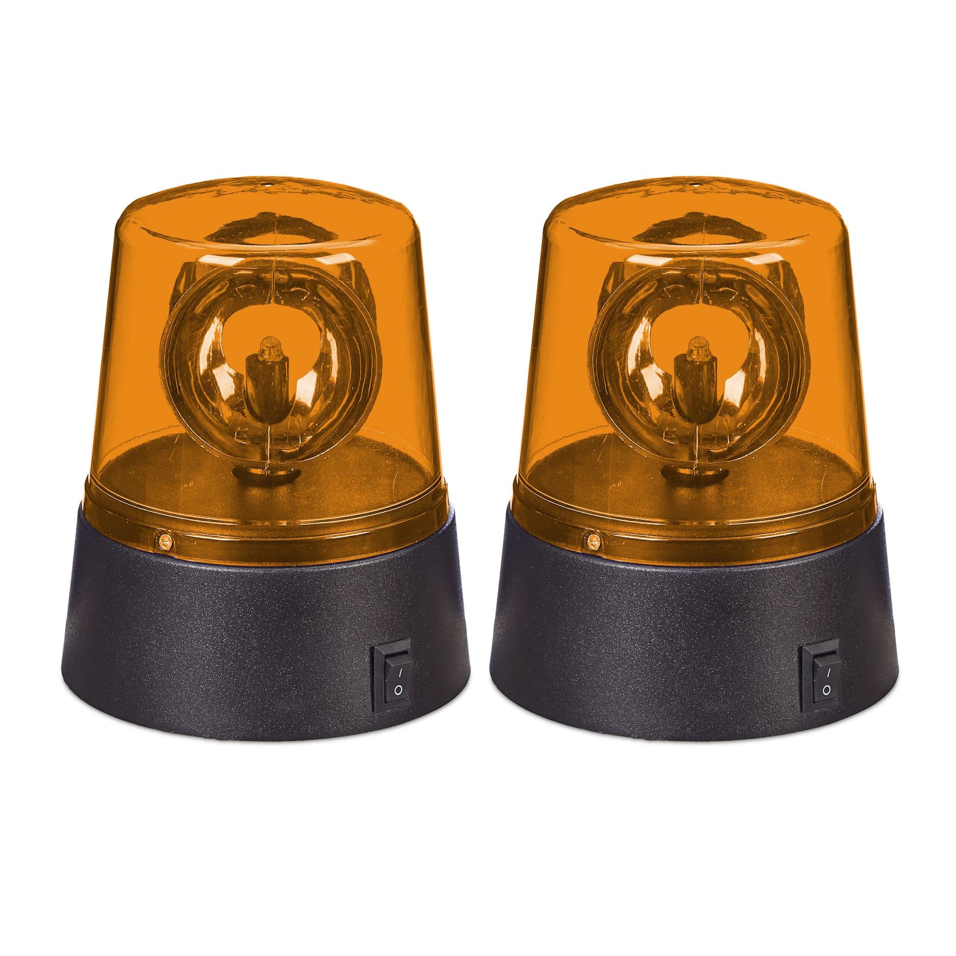 Rundumleuchte 2er-Set Orange-Schwarz von Relaxdays
