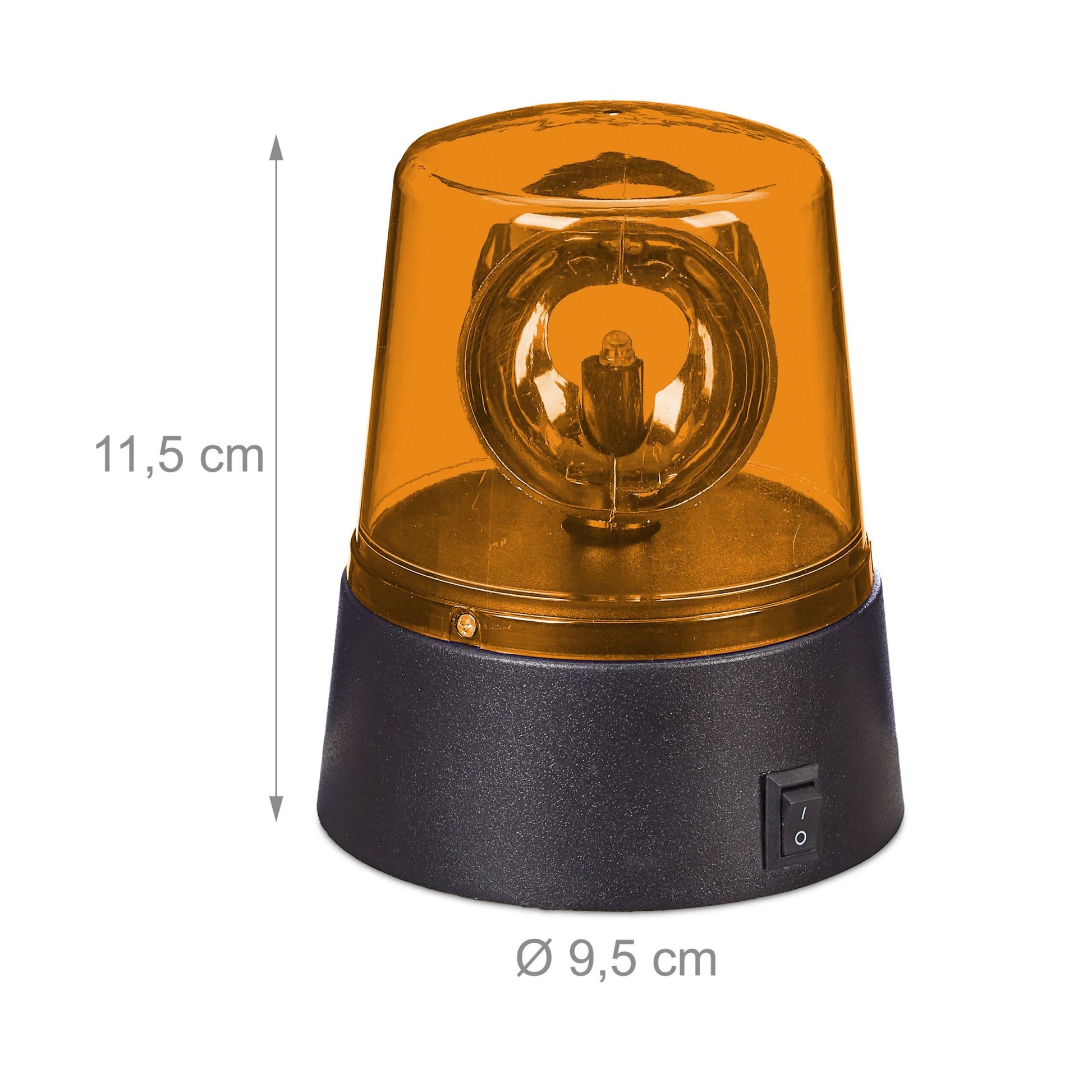 Rundumleuchte 2er-Set Orange-Schwarz von Relaxdays