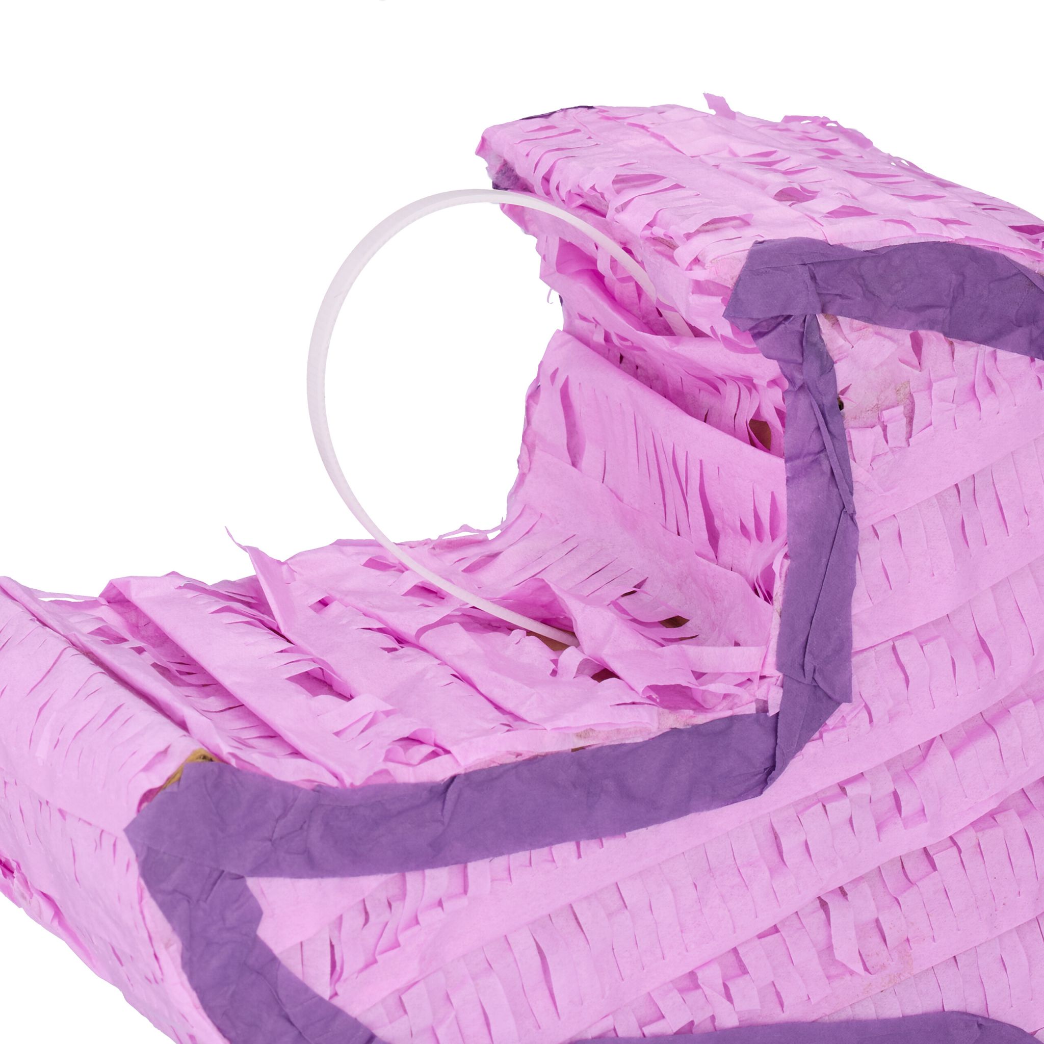 Pinata Meerjungfrau mit Stab und Maske Lila-Rosa von Relaxdays
