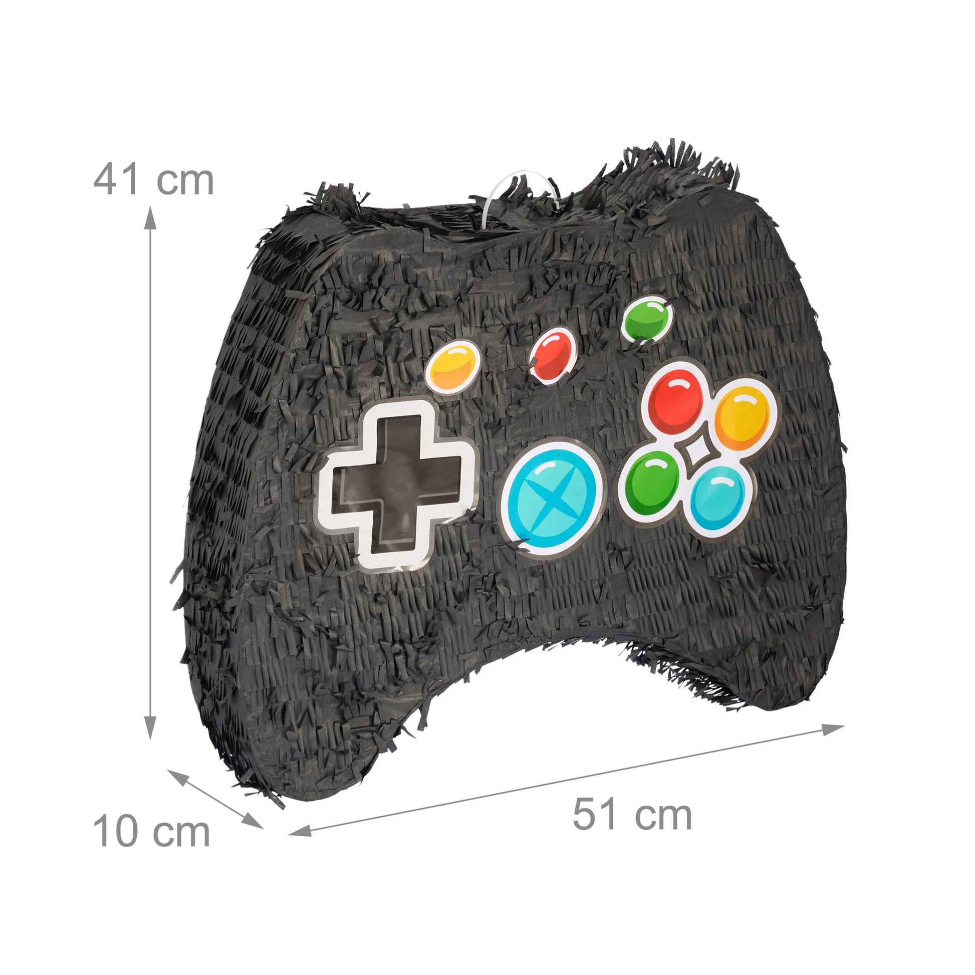 Pinata Controller mit Stab und Maske Blau-Rot-Schwarz von Relaxdays