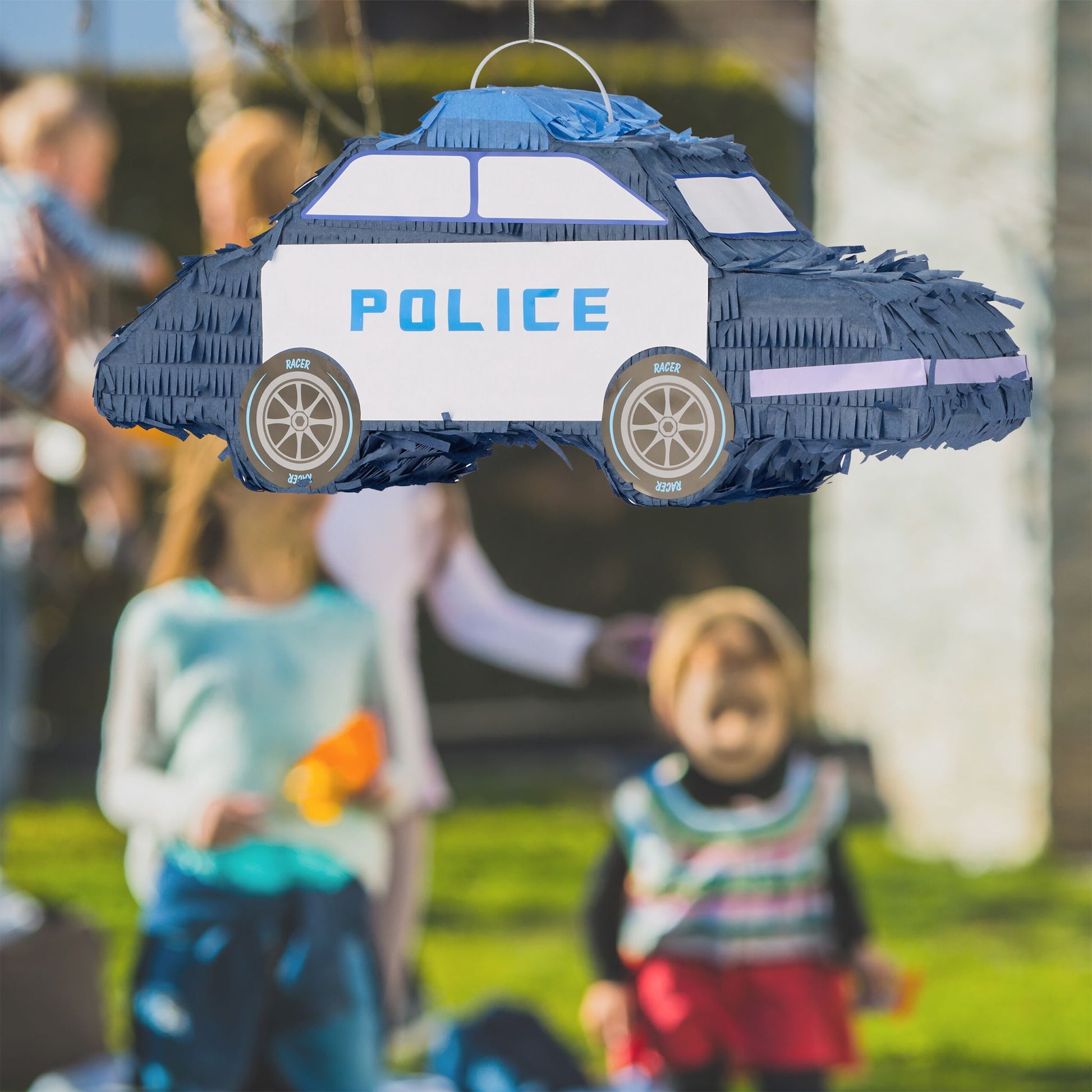 Pinata Polizei Weiss-Blau-Dunkelblau von Relaxdays