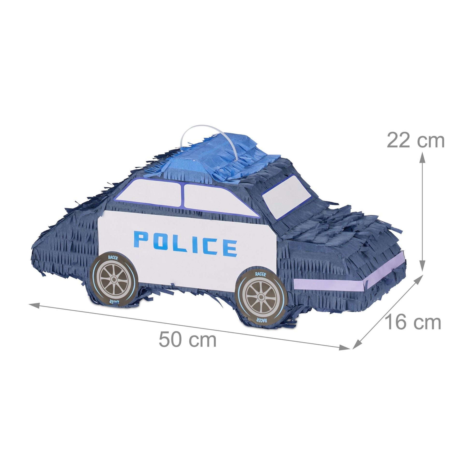 Pinata Polizei Weiss-Blau-Dunkelblau von Relaxdays
