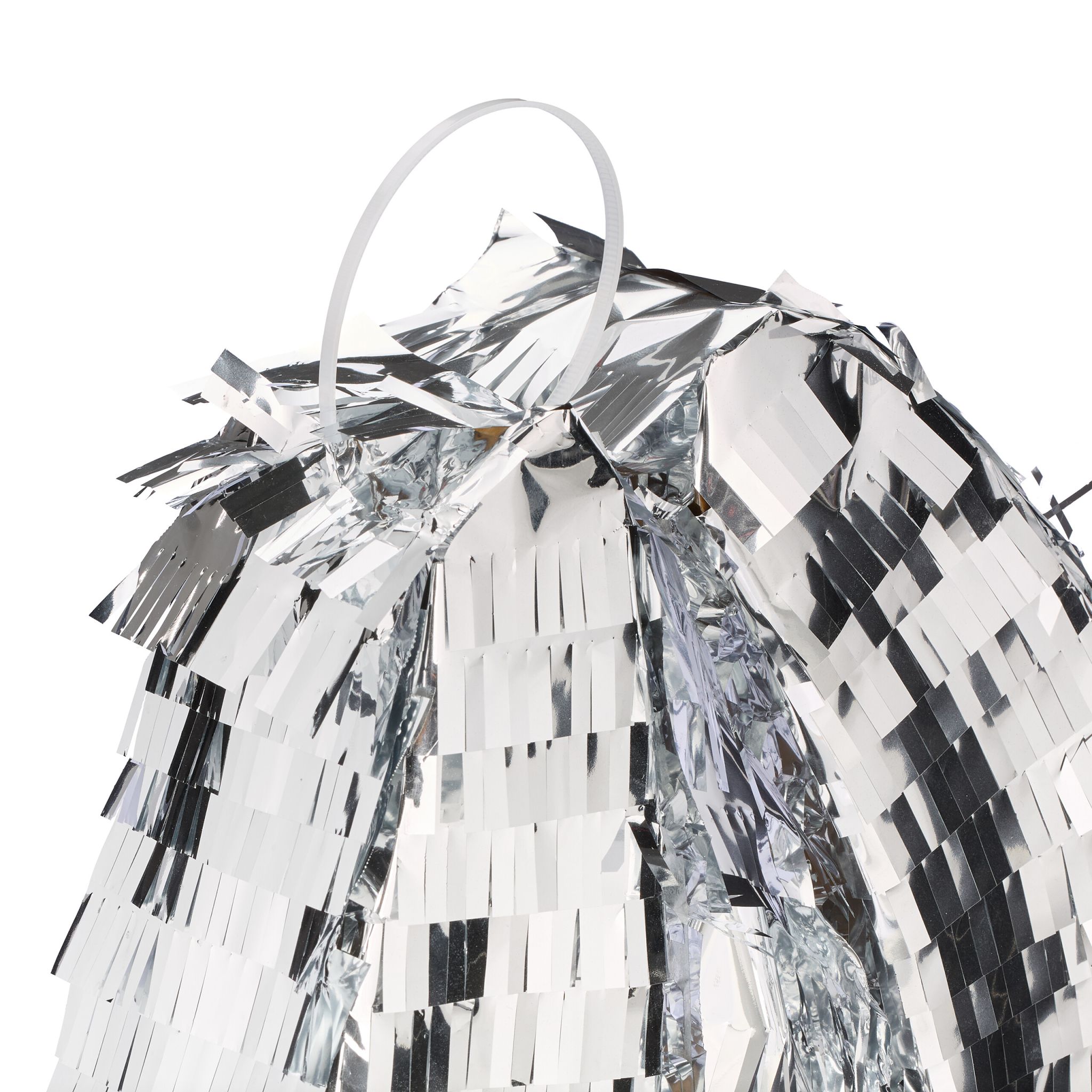 Pinata Faultier mit Stab und Maske Silber-Grau von Relaxdays