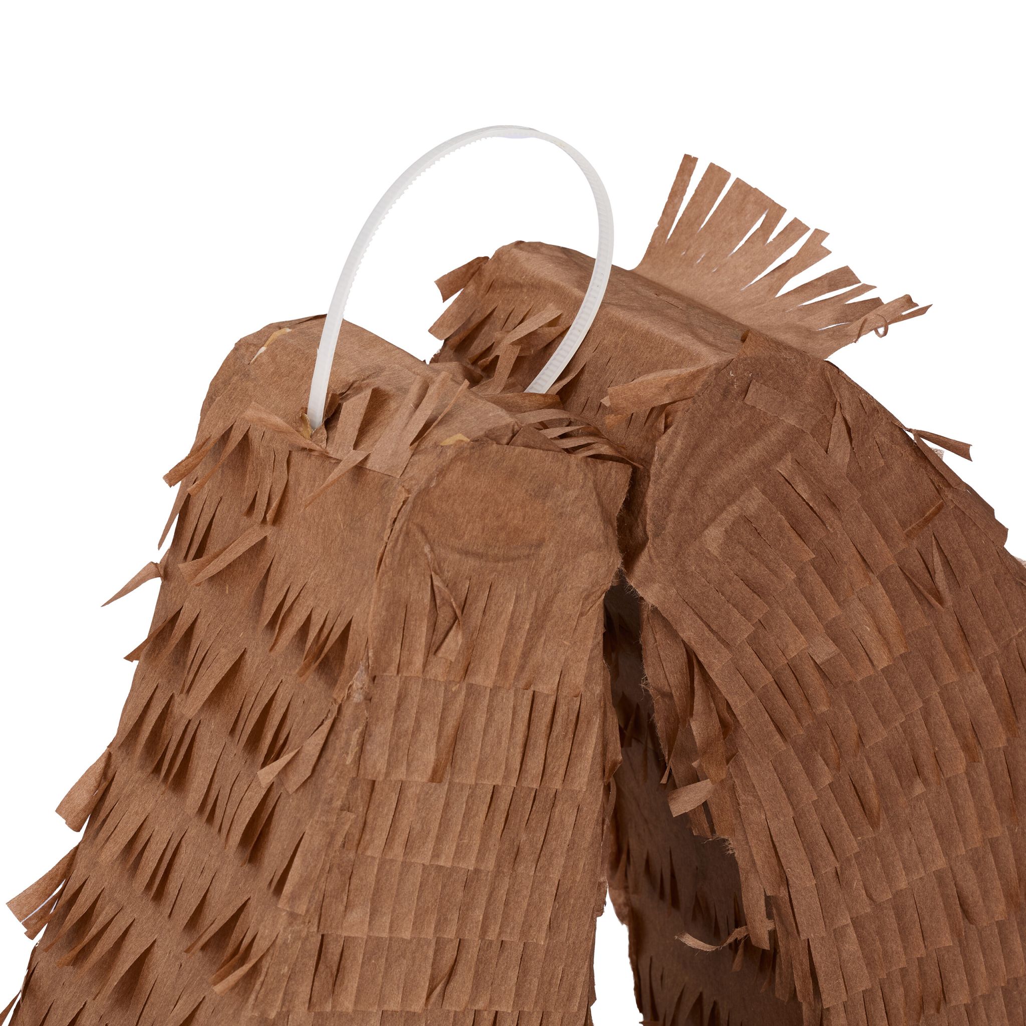 Pinata Faultier mit Stab und Maske Weiss-Braun von Relaxdays