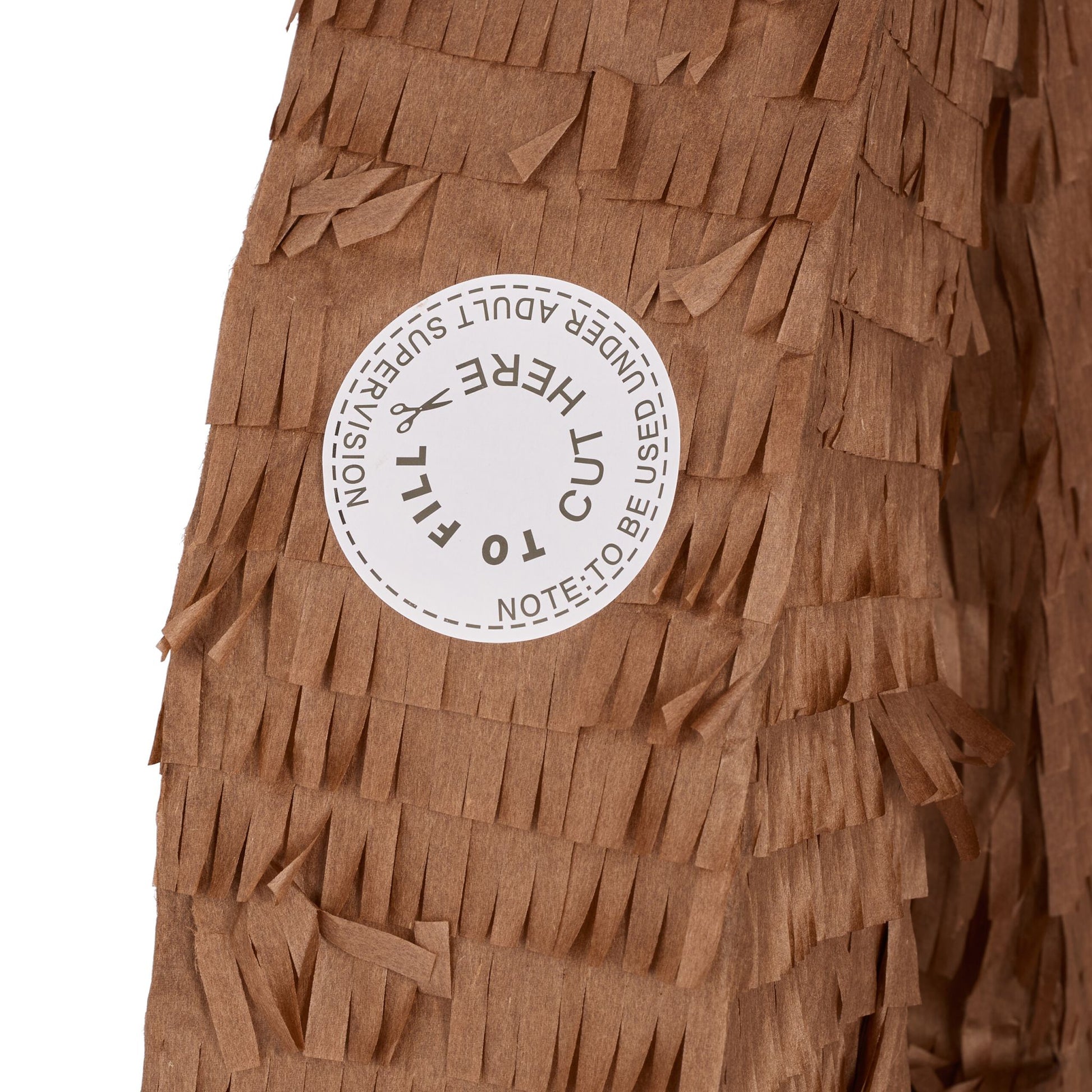 Pinata Faultier mit Stab und Maske Weiss-Braun von Relaxdays