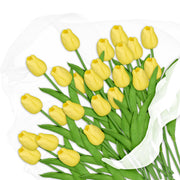 Künstliche Tulpen 24er-Set Gelb-Grün von Relaxdays