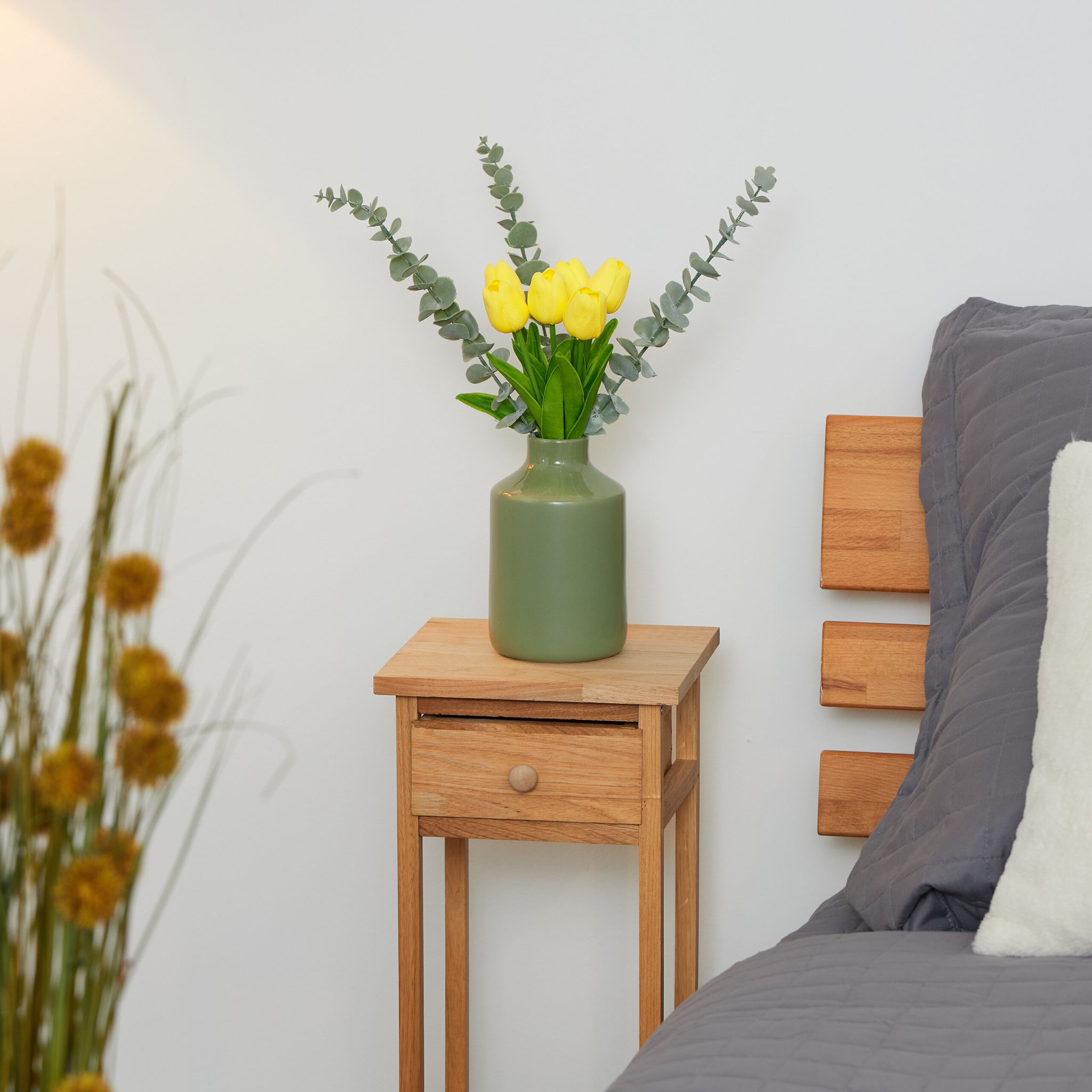 Künstliche Tulpen 24er-Set Gelb-Grün von Relaxdays