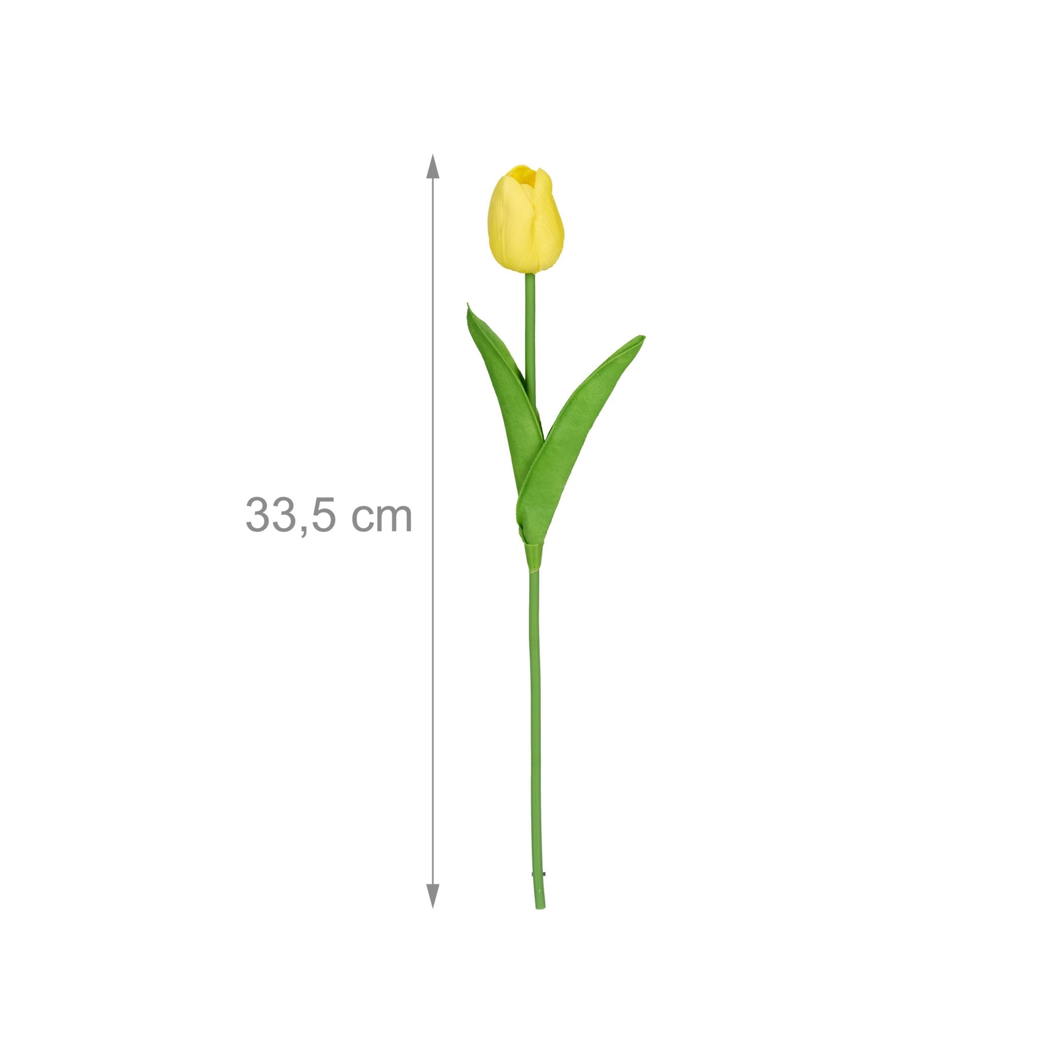 Künstliche Tulpen 24er-Set Gelb-Grün von Relaxdays