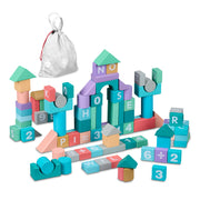 Bausteine Set Grün-Hellblau-Lila von Relaxdays