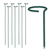 Pflanzstäbe Metall 8er-Set Dunkelgrün von Relaxdays