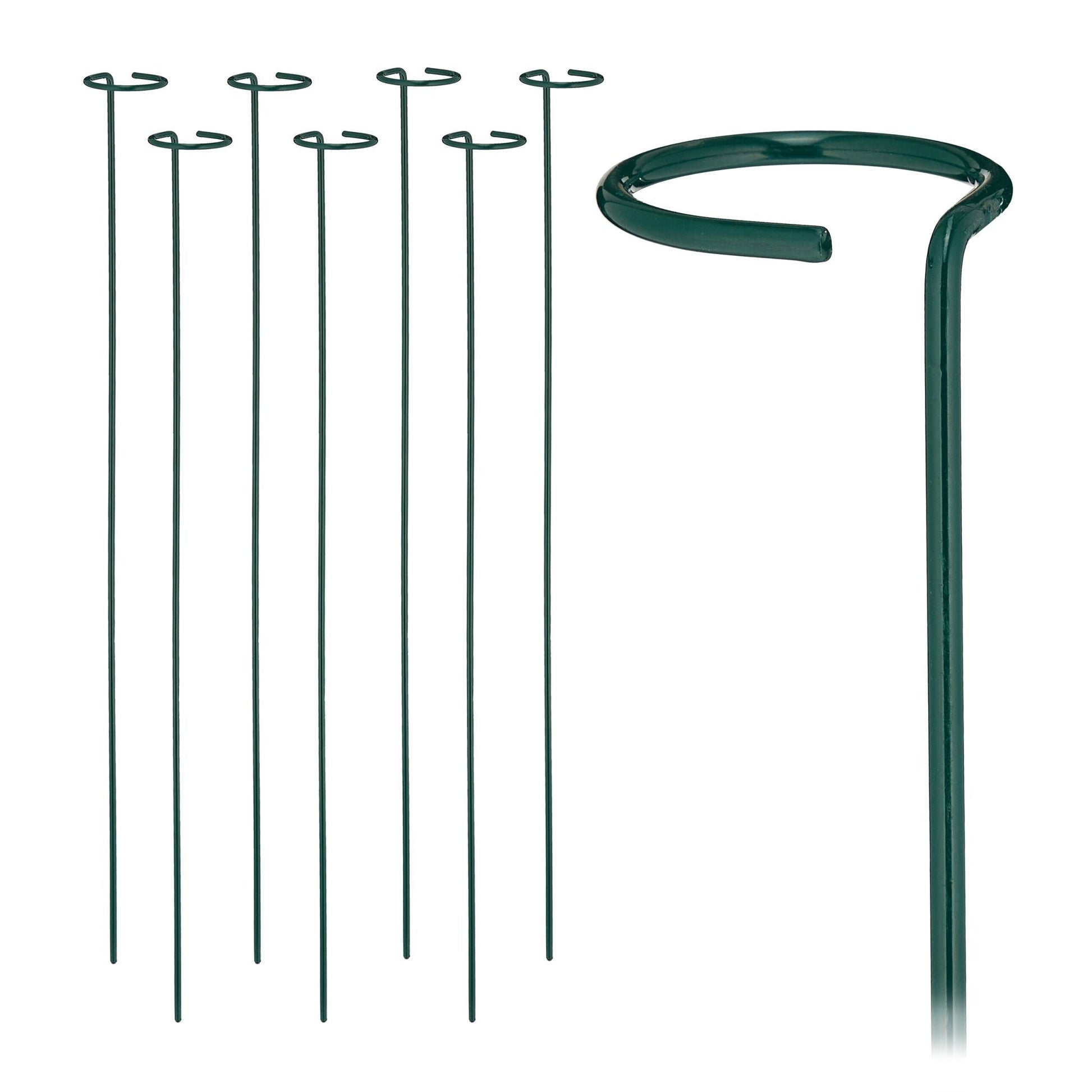 Pflanzstäbe Metall 8er-Set Dunkelgrün von Relaxdays