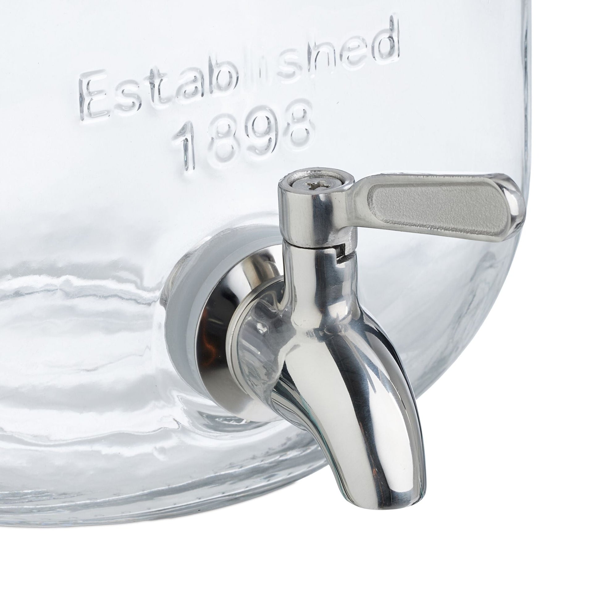 Getränkespender 4L 2er-Set Silber-Transparent von Relaxdays