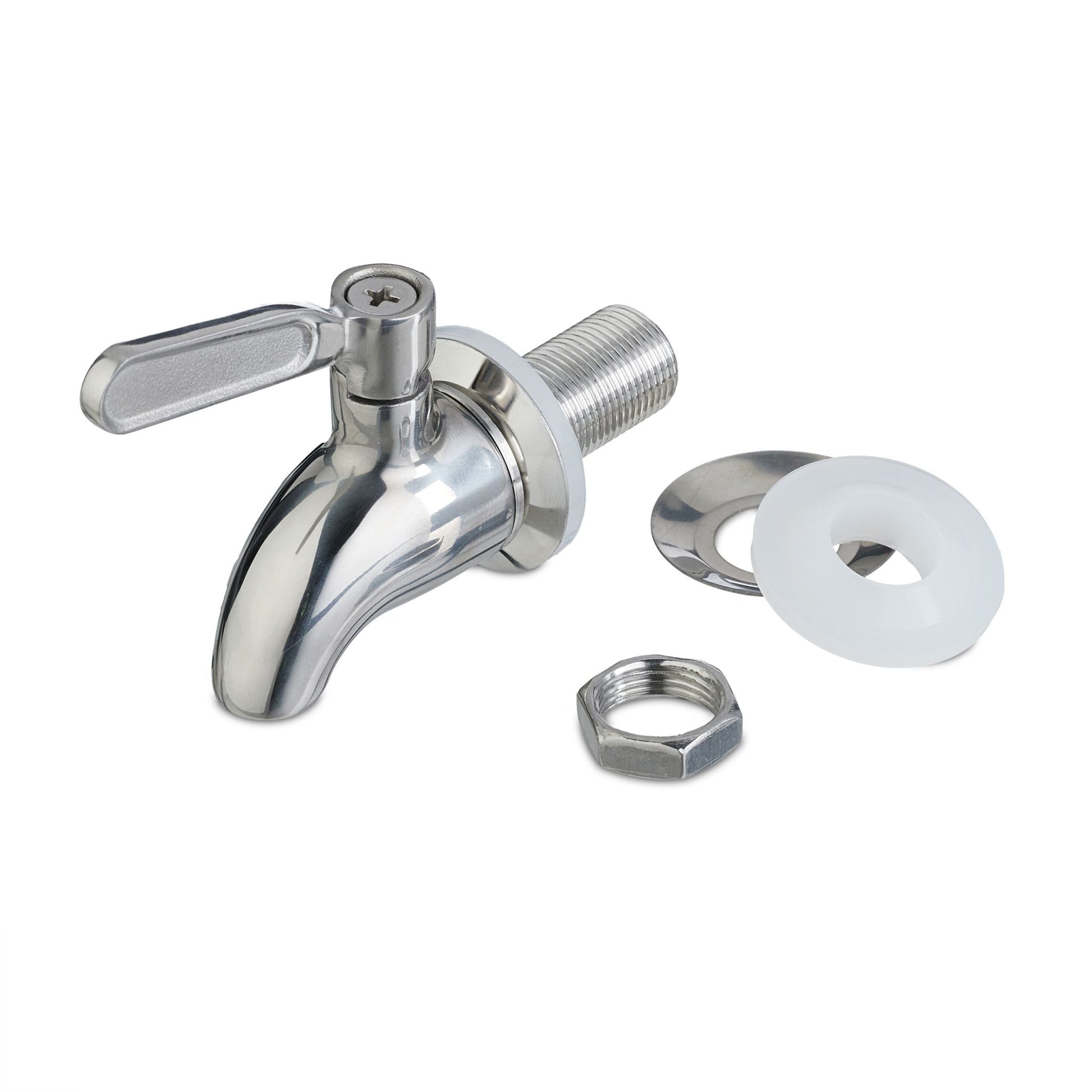 Getränkespender 4L 2er-Set Silber-Transparent von Relaxdays