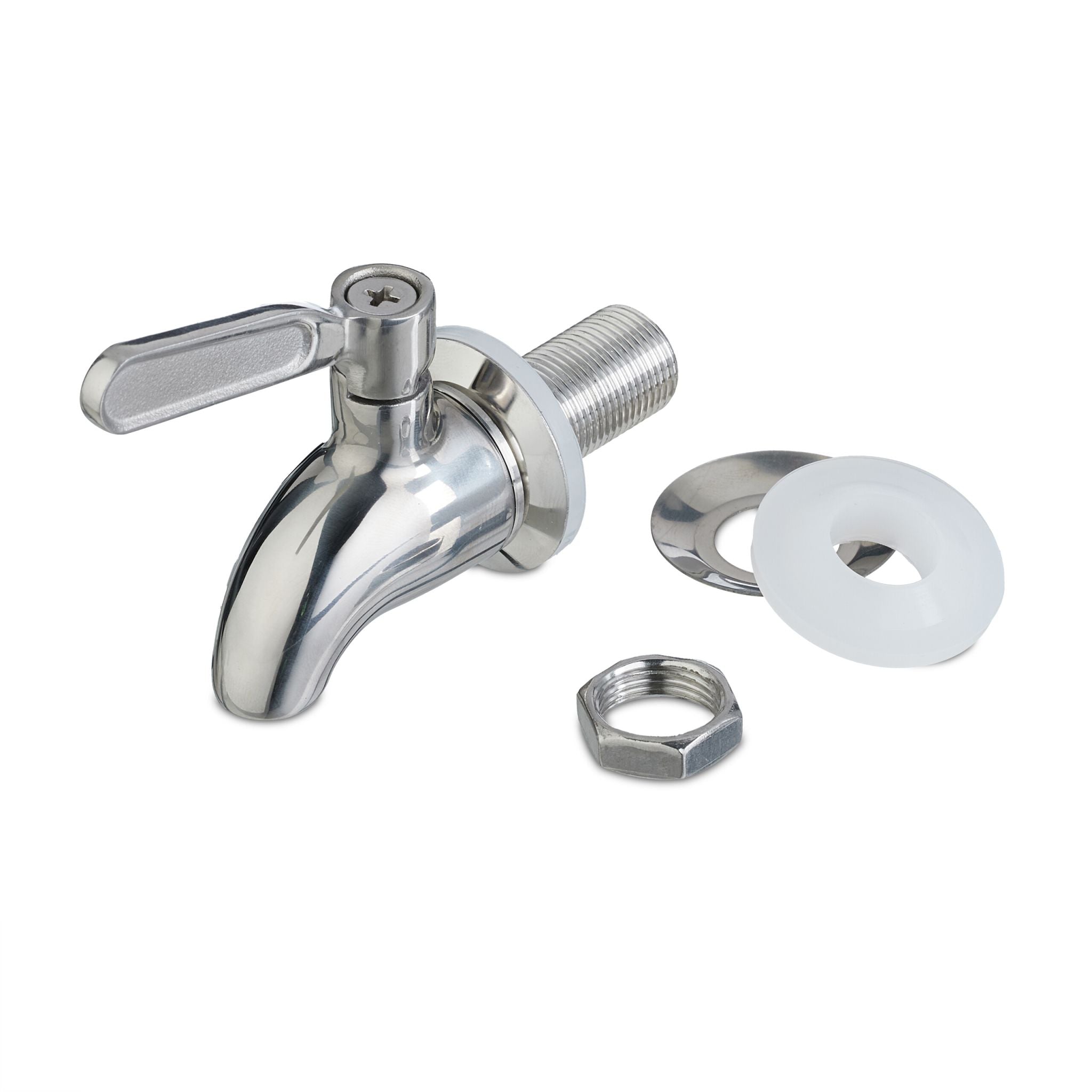 Getränkespender 4L 2er-Set Silber-Transparent von Relaxdays
