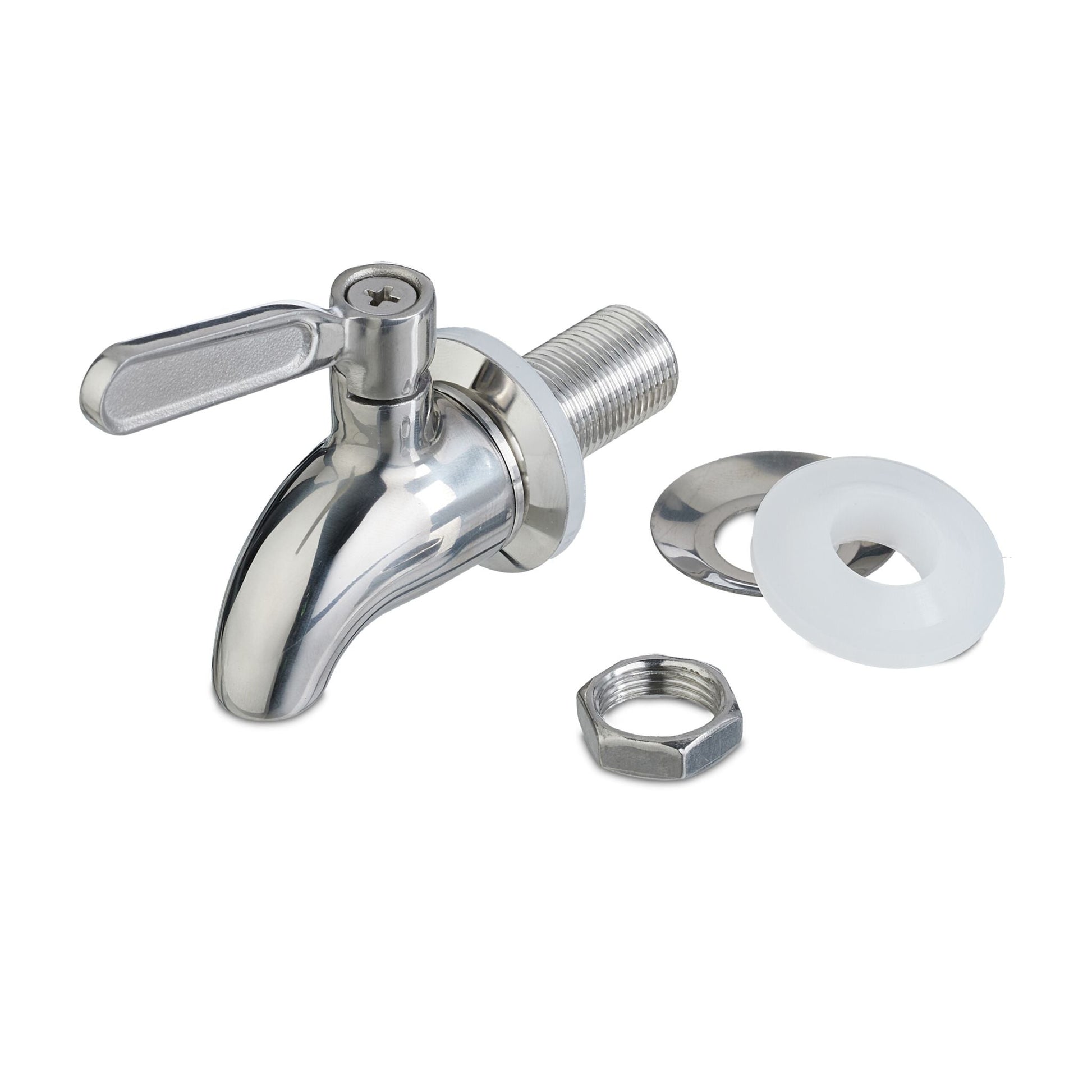Getränkespender mit Ständer 5L Schwarz-Silber-Transparent von Relaxdays