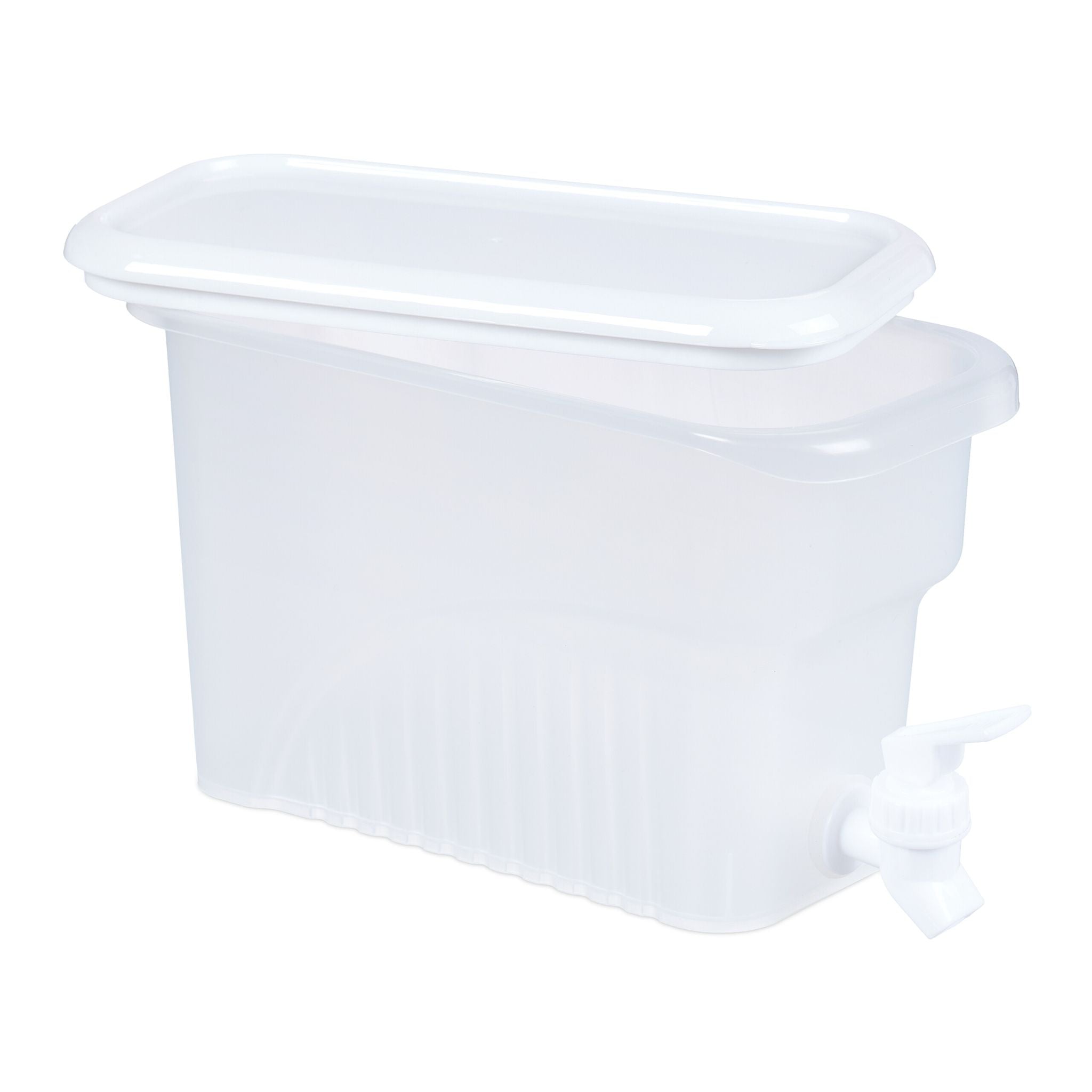 Getränkespender Kühlschrank 3L 2er-Set Weiss-Transparent von Relaxdays