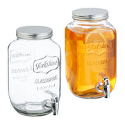 Getränkespender 3,5L 2er-Set Silber-Transparent von Relaxdays
