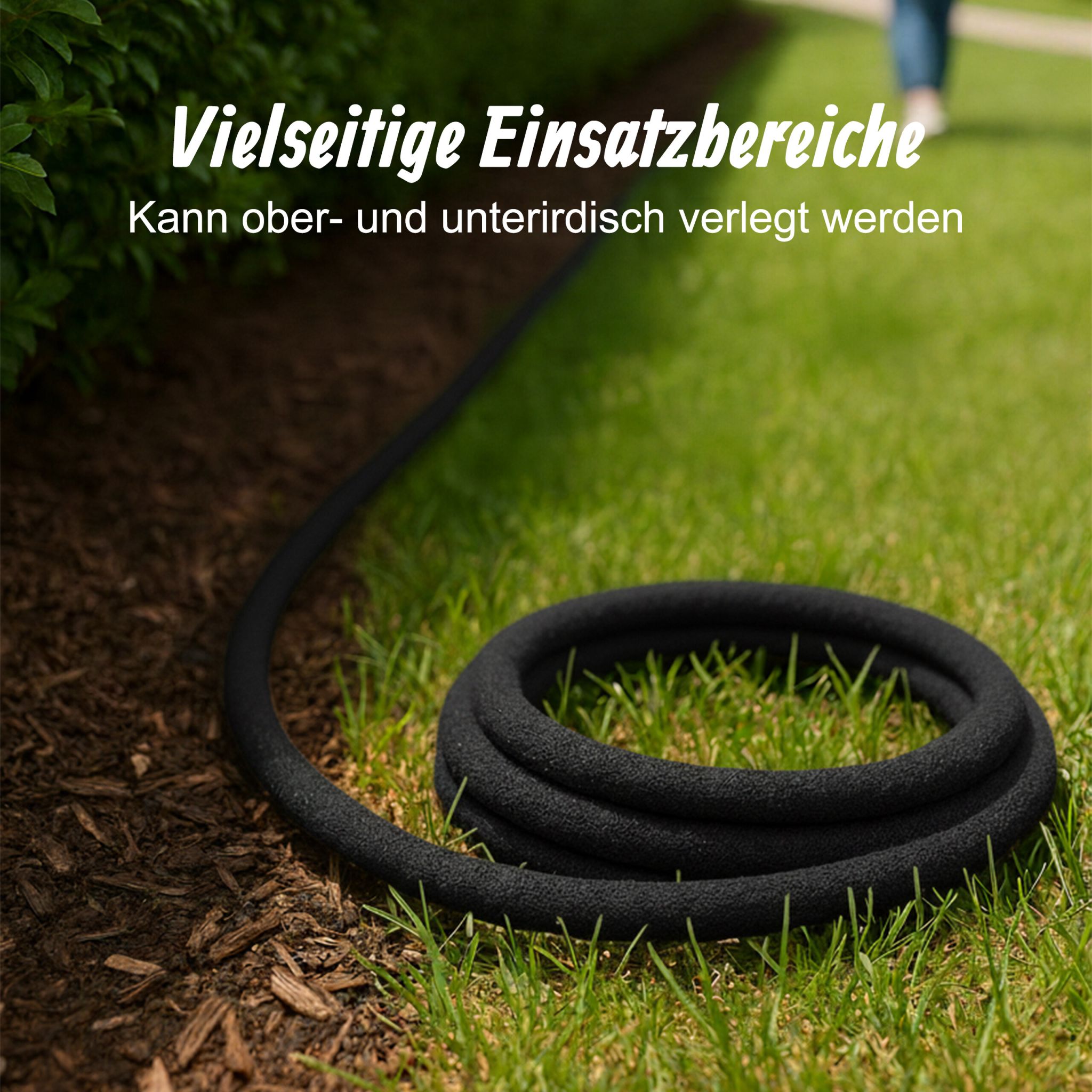 Anschlussfertiger Tropfschlauch Grün-Schwarz von Relaxdays
