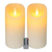 LED Kerzen mit Timer 2er-Set 24,5cm Weiss von Relaxdays