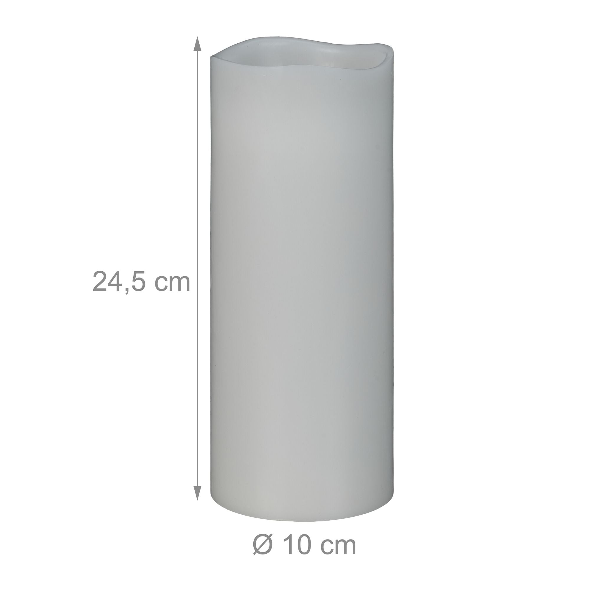 LED Kerzen mit Timer 2er-Set 24,5cm Weiss von Relaxdays