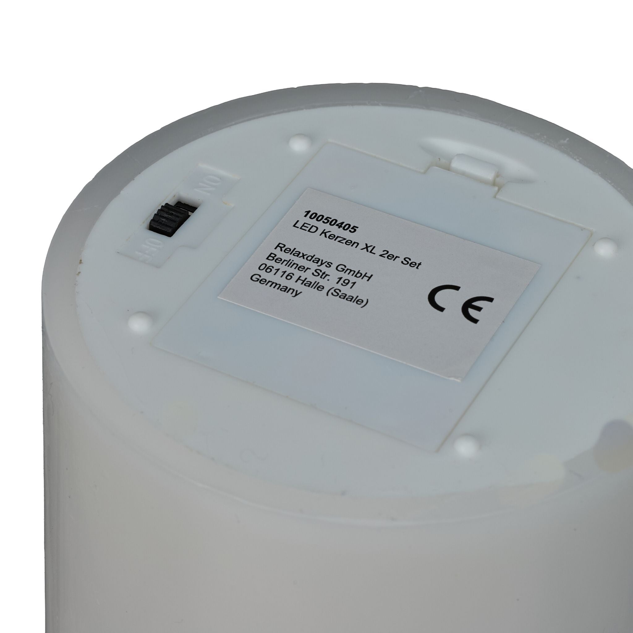LED Kerzen mit Timer 2er-Set 24,5cm Weiss von Relaxdays