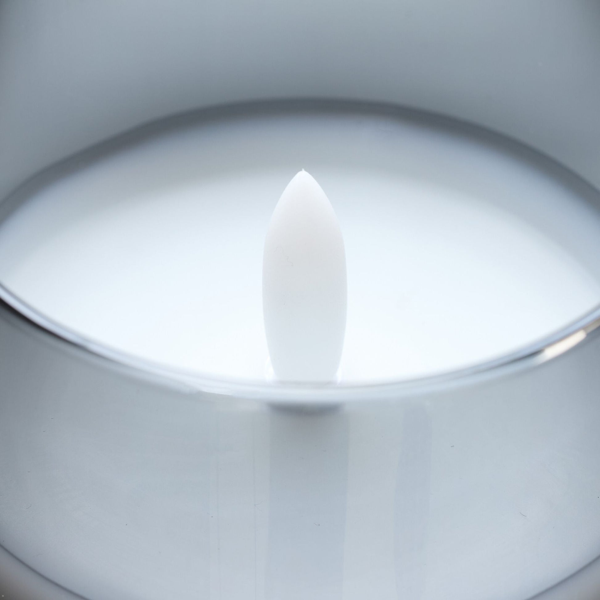LED Kerzen Glas 3er-Set Weiss-Grau von Relaxdays
