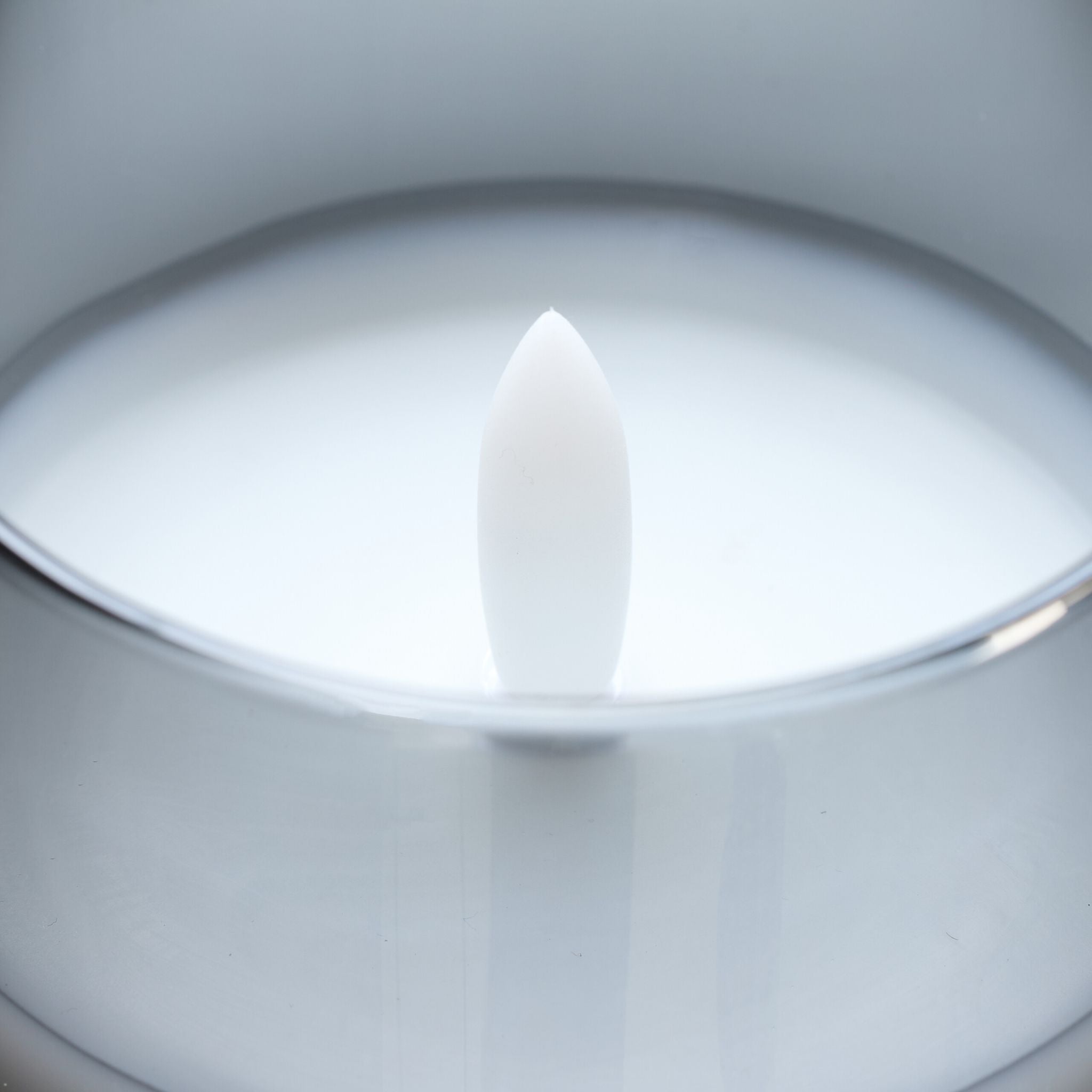 LED Kerzen Glas 3er-Set Weiss-Grau von Relaxdays