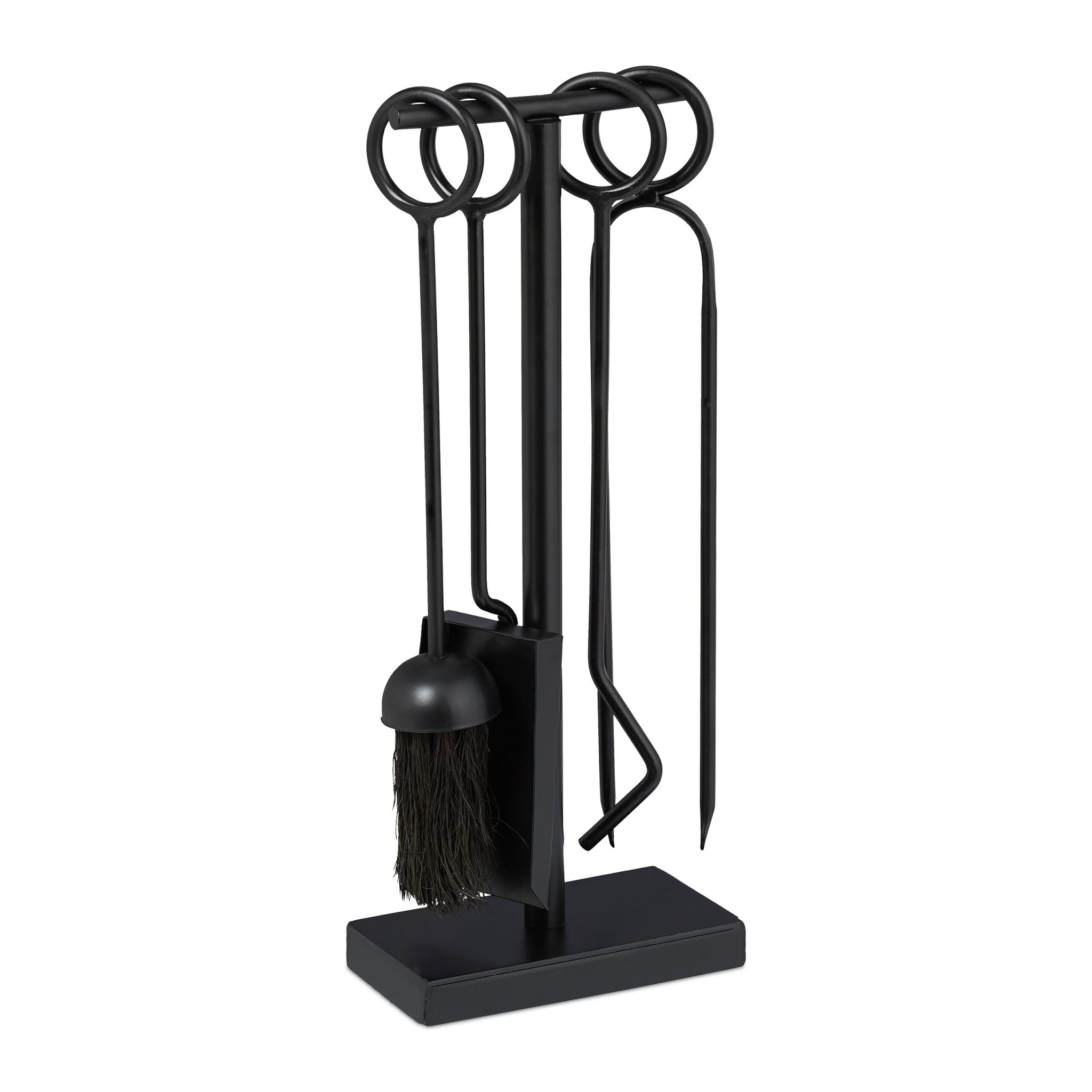 Kaminbesteck 5tlg. Schwarz von Relaxdays
