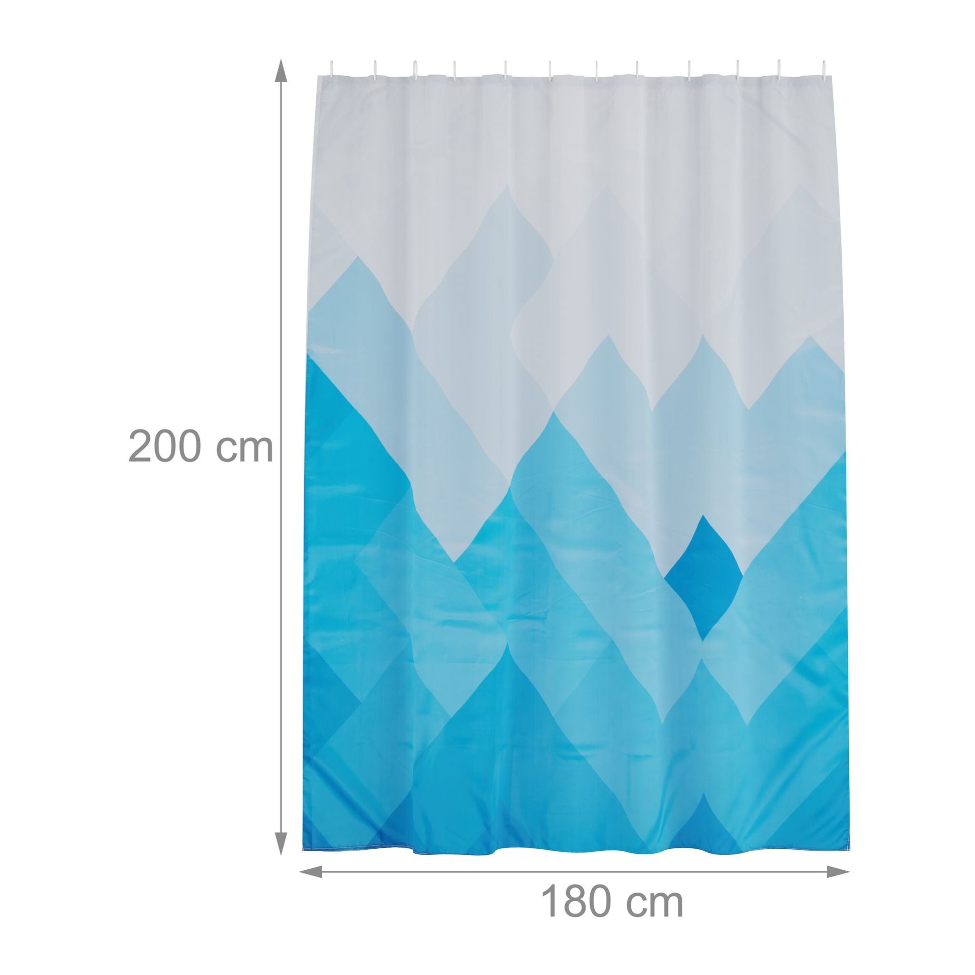 Duschvorhang 180x200cm Weiss-Blau-Hellblau von guteszeug.ch