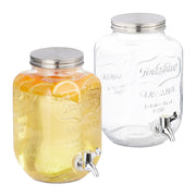 Getränkespender 4L 2er-Set Silber-Transparent von Relaxdays