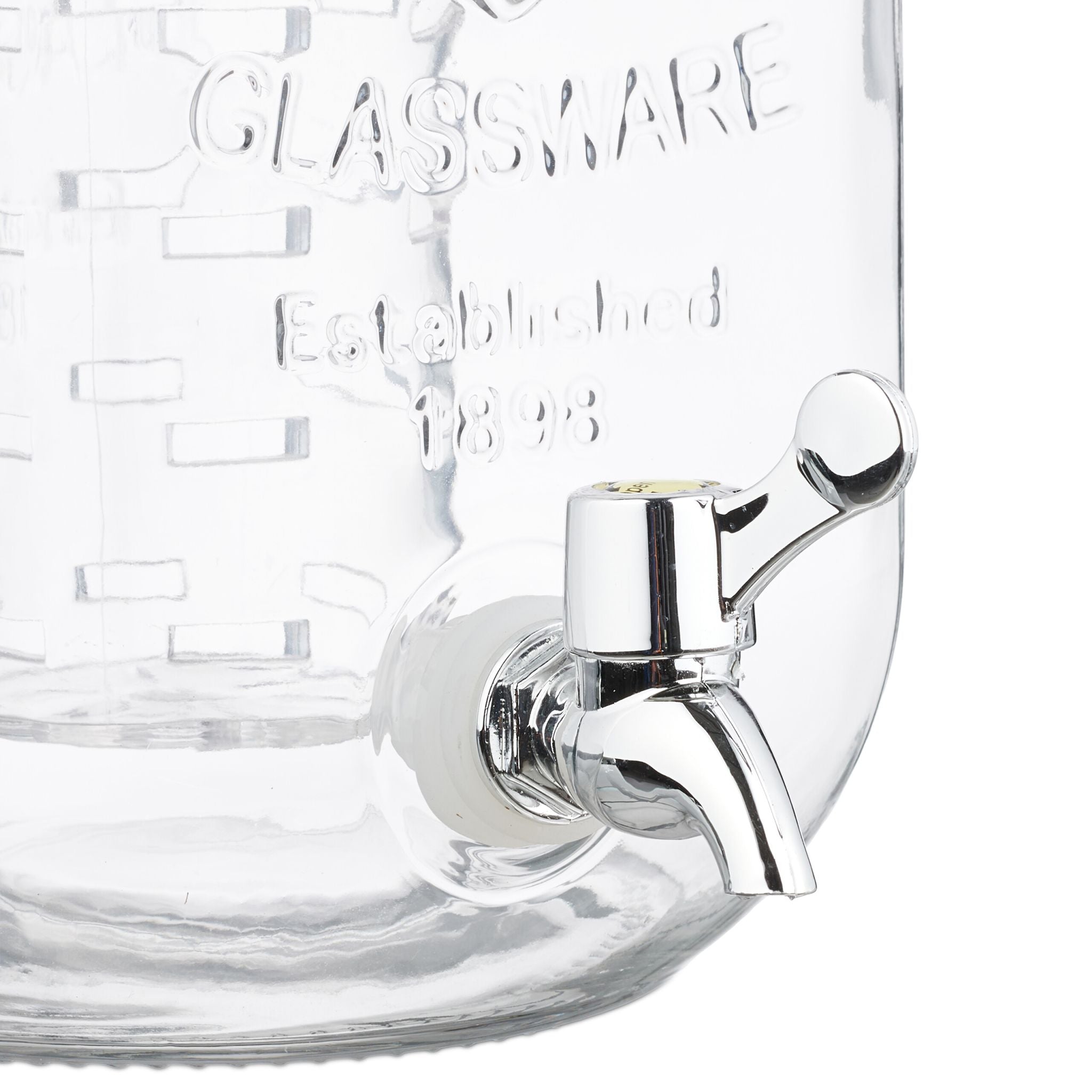 Getränkespender mit Fruchteinsatz 4L Schwarz-Silber-Transparent von Relaxdays