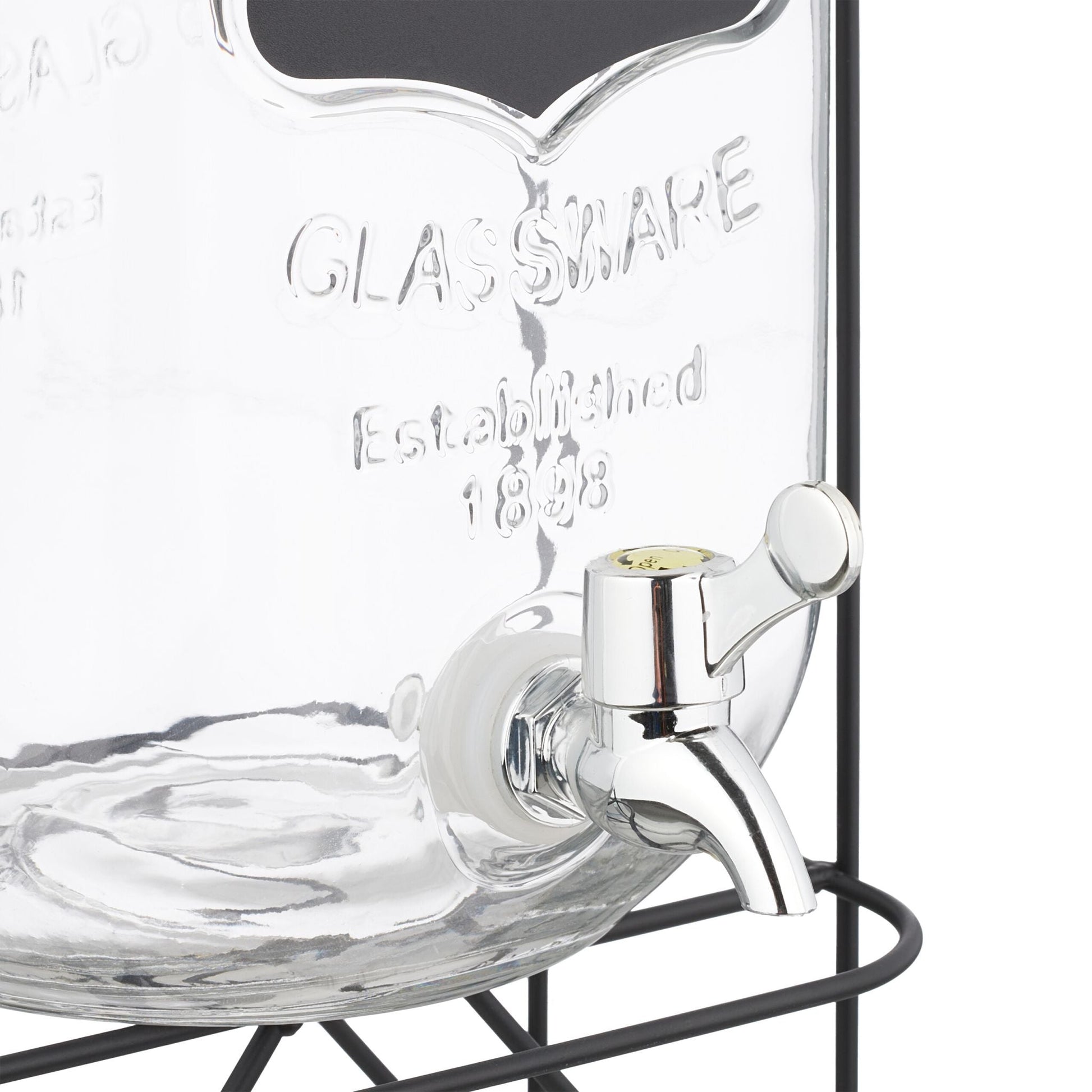Getränkespender 4L Schwarz-Silber-Transparent von Relaxdays