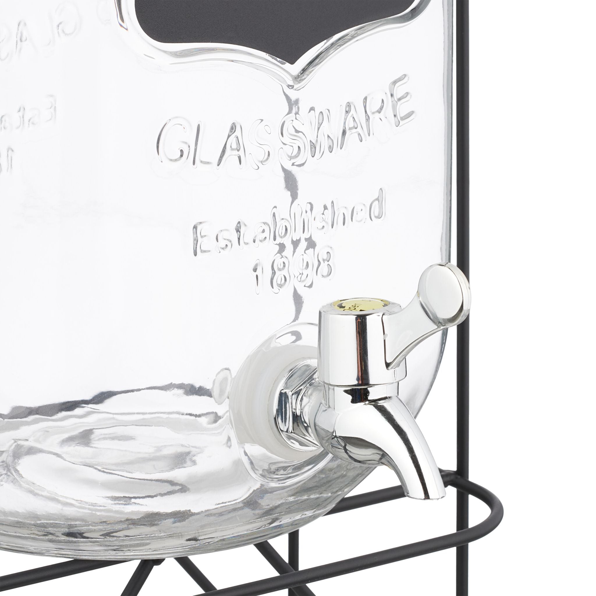 Getränkespender 4L Schwarz-Silber-Transparent von Relaxdays